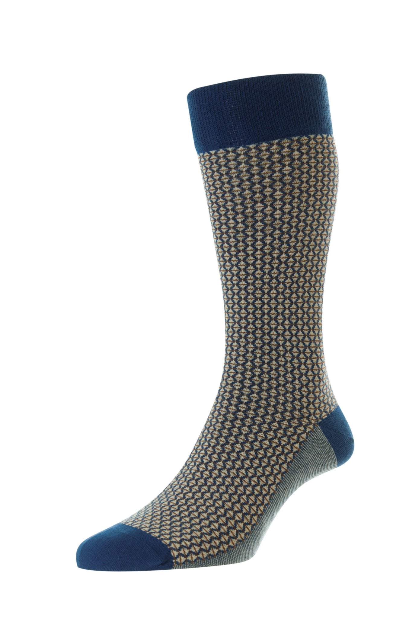 PANTHERELLA Elgar Comfort Top Socks BLUE - Henry BucksSocks17AW230008 - BLUE - MED