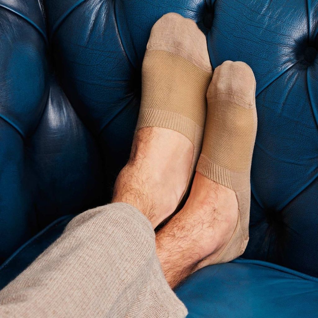 PANTHERELLA Invisible Men's Socks LIGHT KHAKI - Henry Bucks