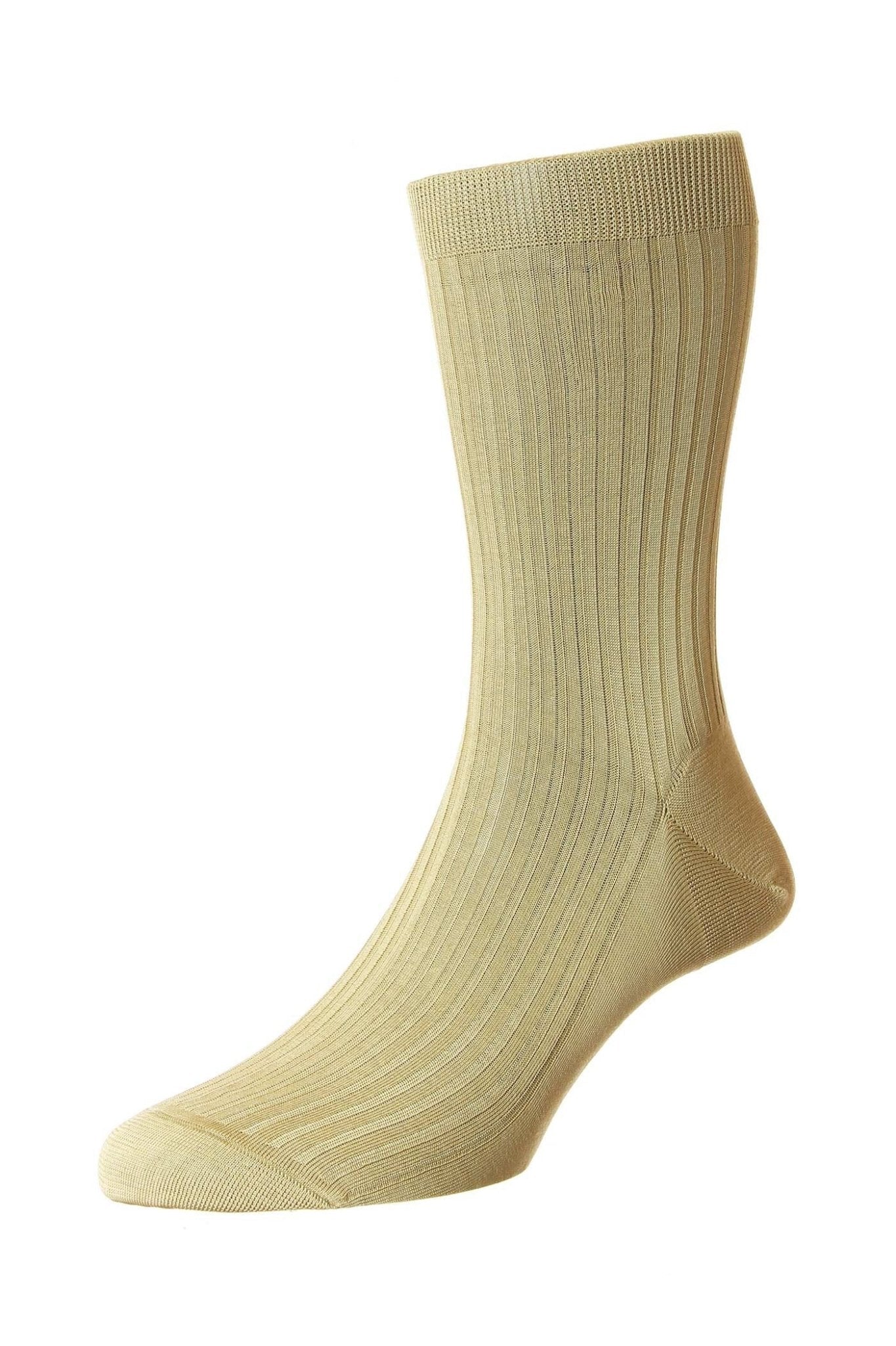 PANTHERELLA Pure Cotton Rib Sock BLACK - Henry BucksSocks1700500 - BLCK - MED