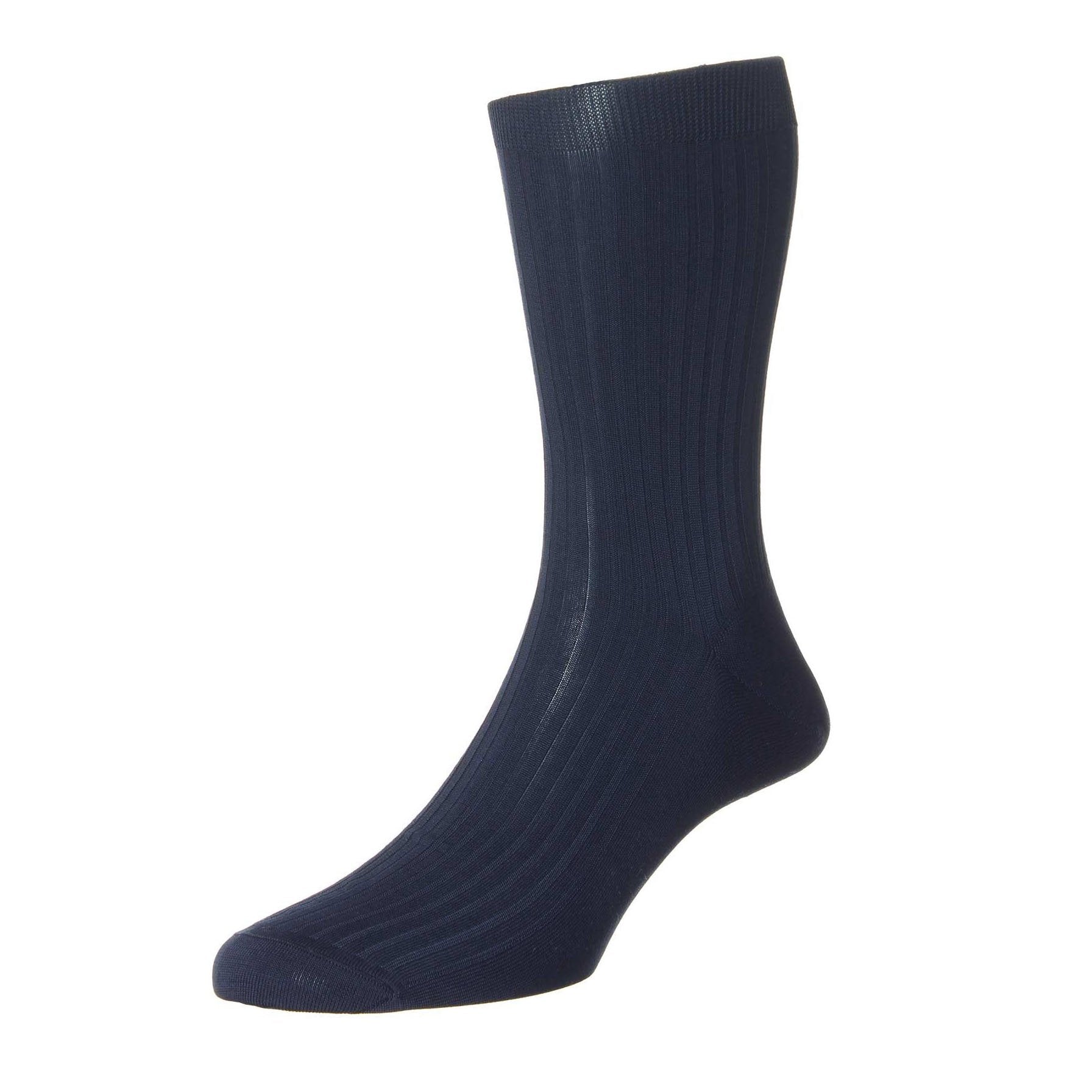 PANTHERELLA Pure Cotton Rib Sock BLACK - Henry BucksSocks1700500 - BLCK - MED