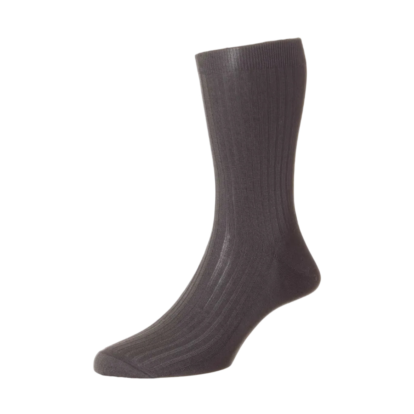 PANTHERELLA Pure Cotton Rib Sock DARK GREY - Henry BucksSocks1700500 - DGRY - MED