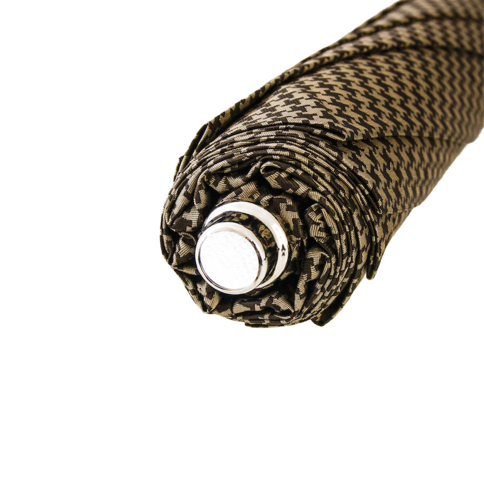 PASOTTI Check Folding Umbrella BROWN/BLACK - Henry BucksUmbrellas69SS230030 - BRBLK