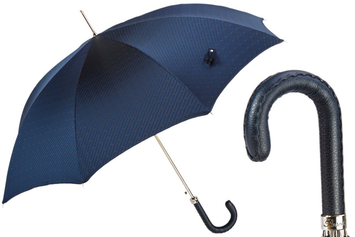 PASOTTI Mocassin Seam Umbrella NAVY - Henry Bucks