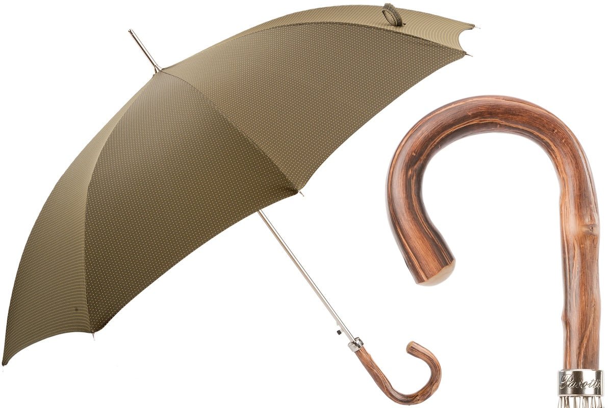 PASOTTI Plain Chestnut Umbrella SAGE - Henry BucksUmbrellas69SS230027 - SAGE