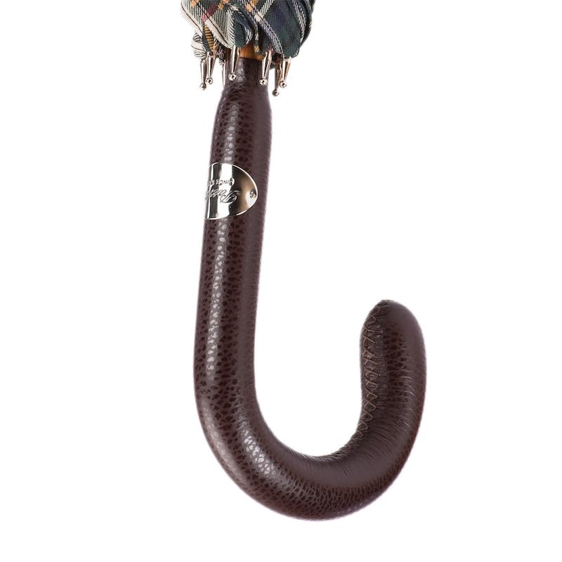 PASOTTI Tartan Lux Umbrella BROWN - Henry BucksUmbrellas69SS230026 - TART