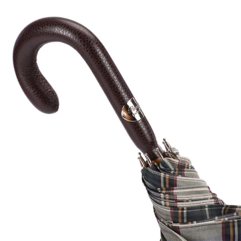 PASOTTI Tartan Lux Umbrella BROWN - Henry BucksUmbrellas69SS230026 - TART