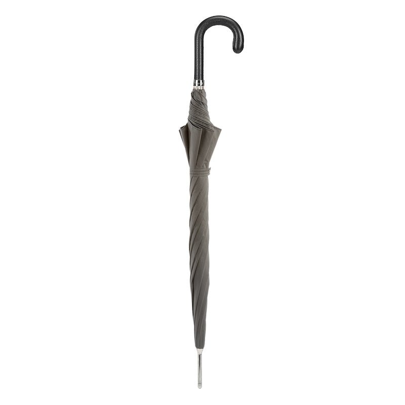PASOTTI Umbrella With Leather GREY - Henry BucksUmbrellas69SS230021 - GREY