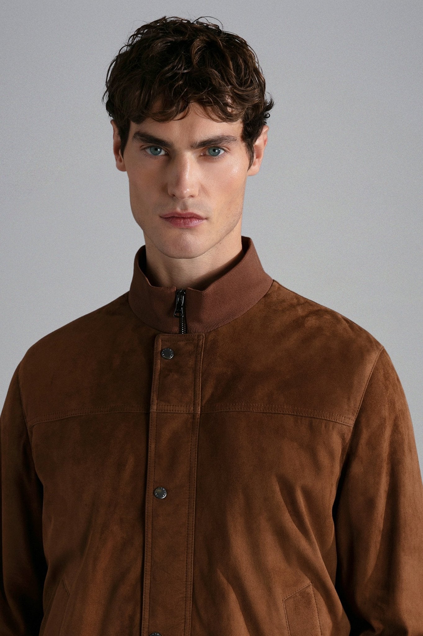 PAUL & SHARK Aqua Leather Suede Bomber RUST REG - Henry BucksCasual Jackets64SS240004 - RUST - R - M