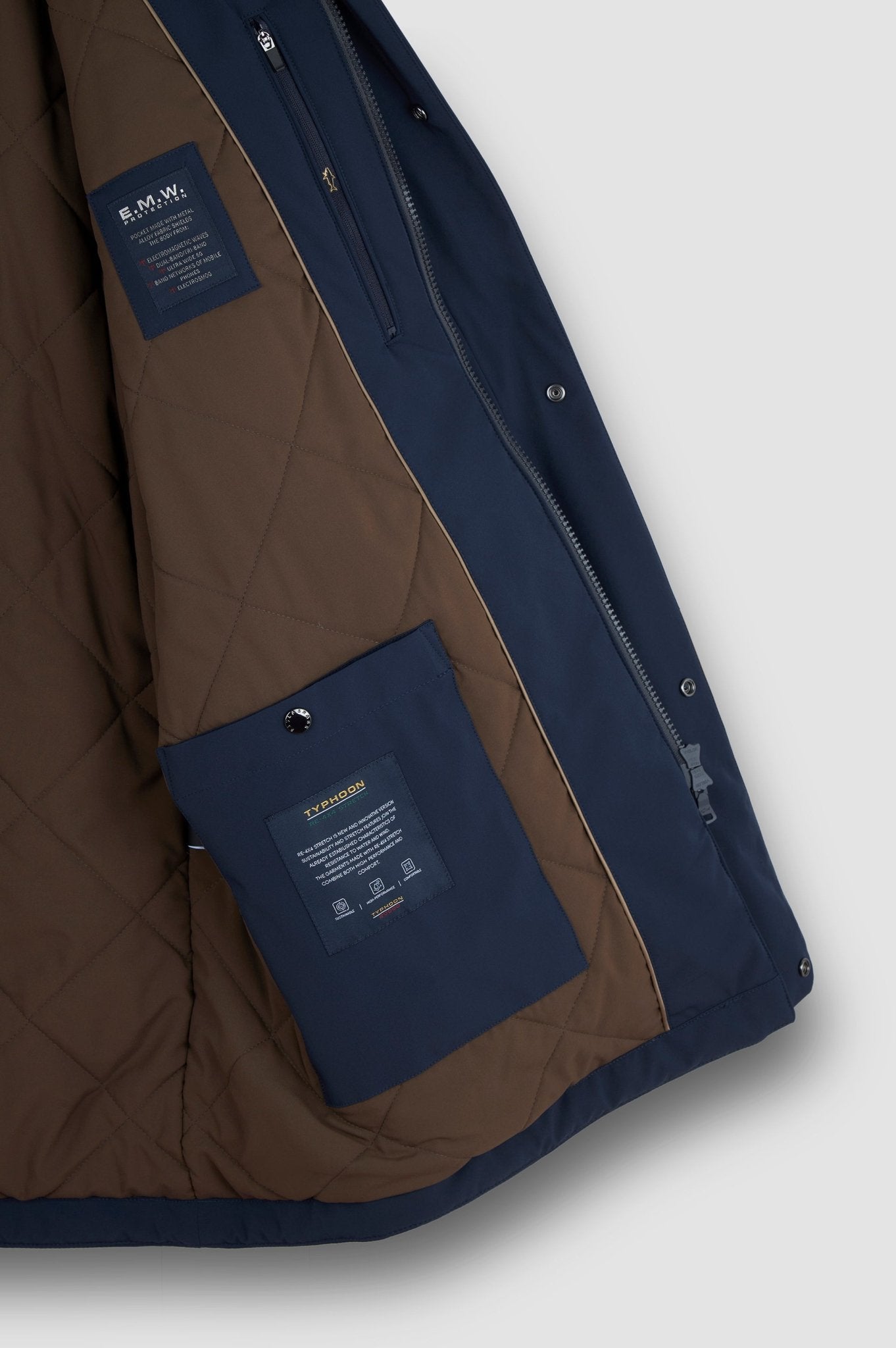 PAUL & SHARK Cashmere Car Coat NAVY - Henry Bucks
