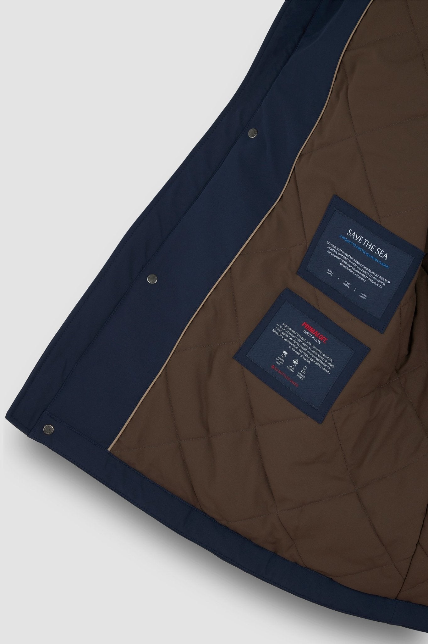 PAUL & SHARK Cashmere Car Coat NAVY - Henry Bucks