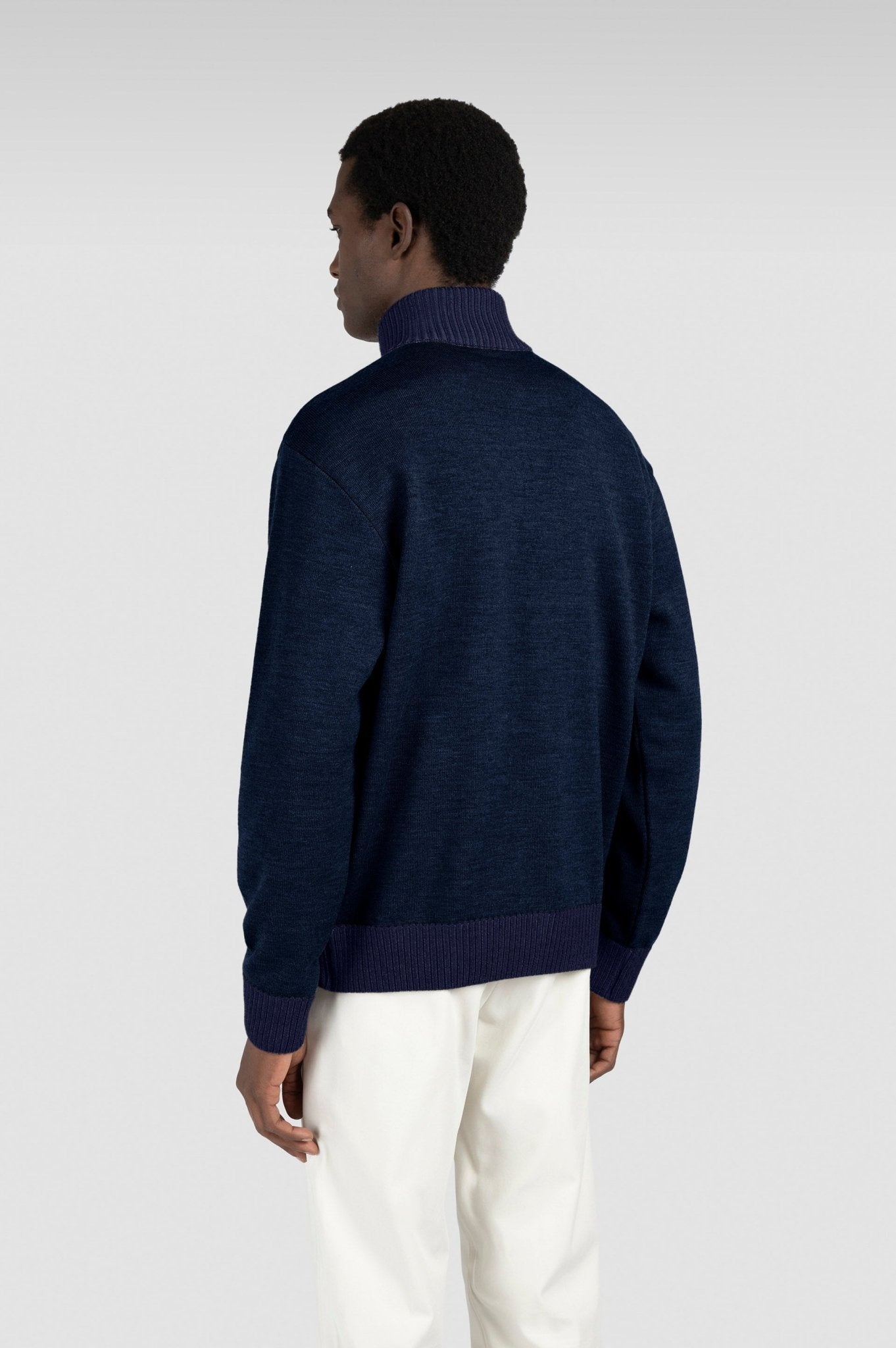 PAUL & SHARK Cool Touch Wool Half Zip Sweater BLUE - Henry Bucks