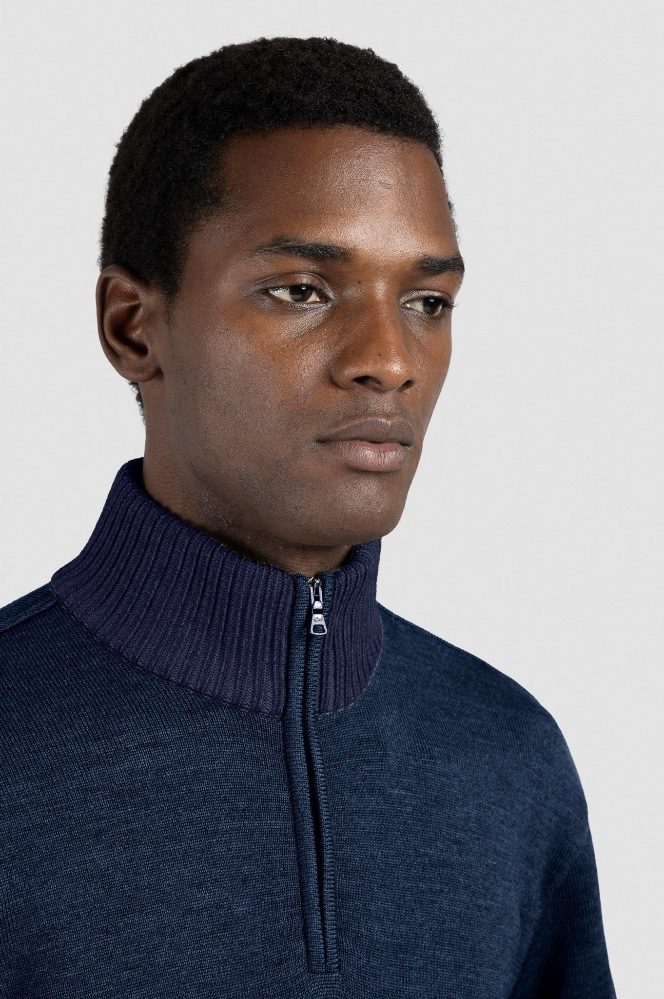 PAUL & SHARK Cool Touch Wool Half Zip Sweater BLUE - Henry Bucks