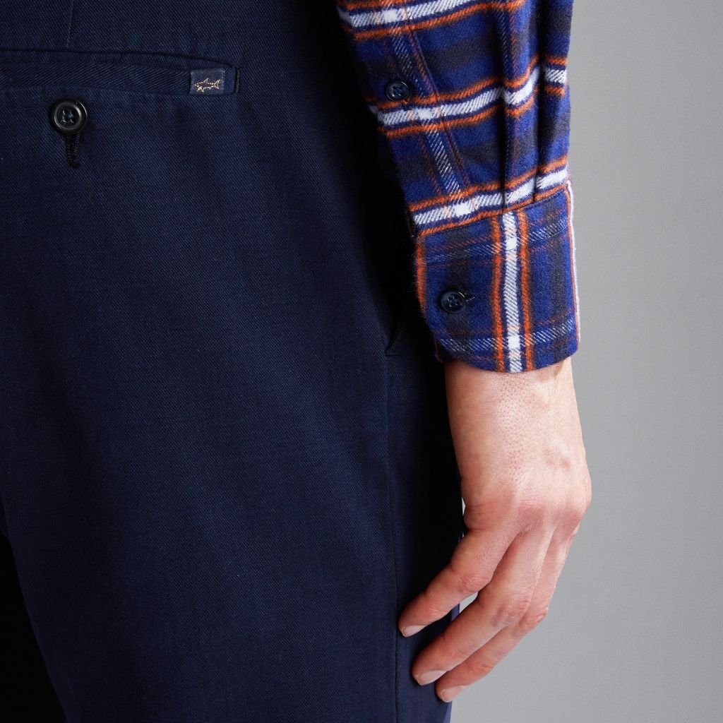 PAUL & SHARK Cotton & Cashmere Chinos NAVY REG - Henry Bucks