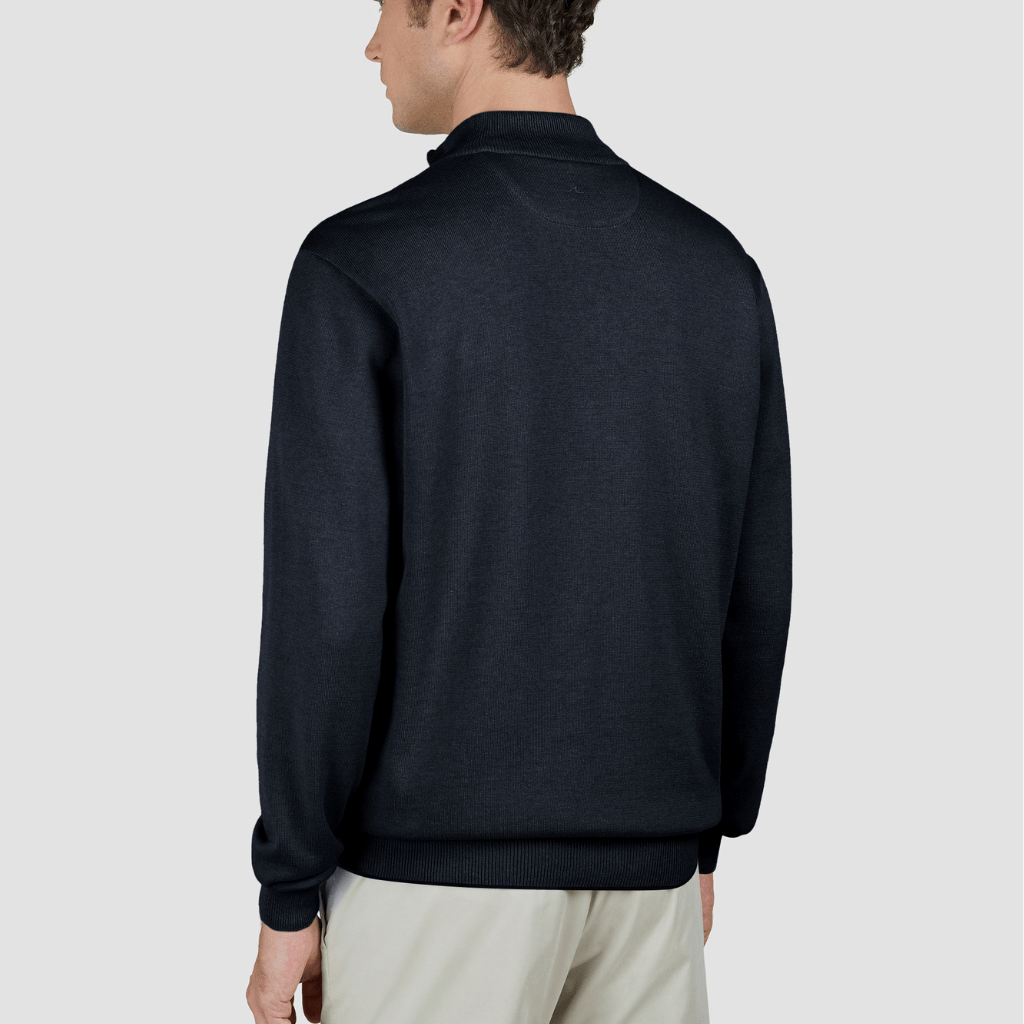 PAUL & SHARK Cotton Cashmere Half Zip Knit NAVY - Henry Bucks