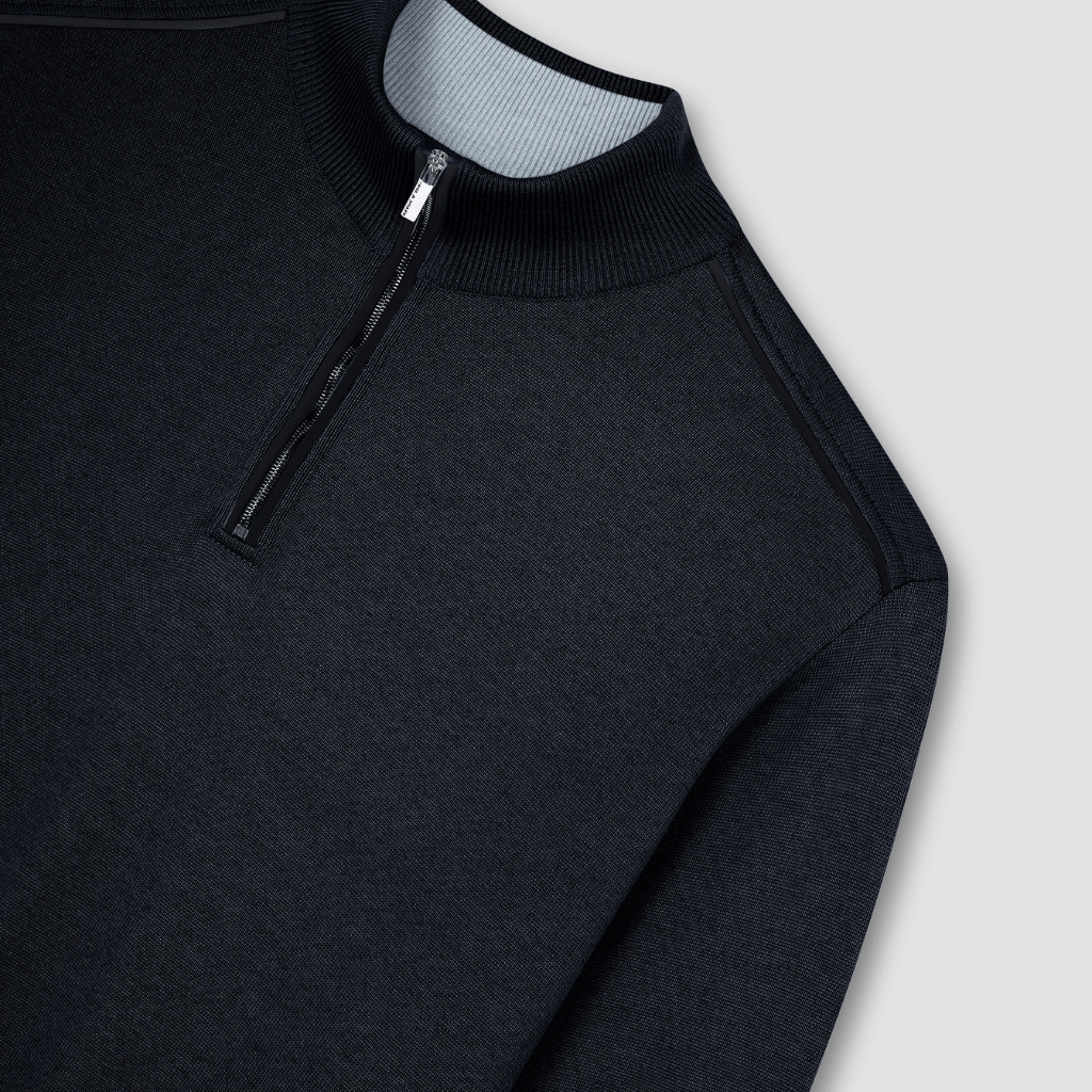 PAUL & SHARK Cotton Cashmere Half Zip Knit NAVY - Henry Bucks