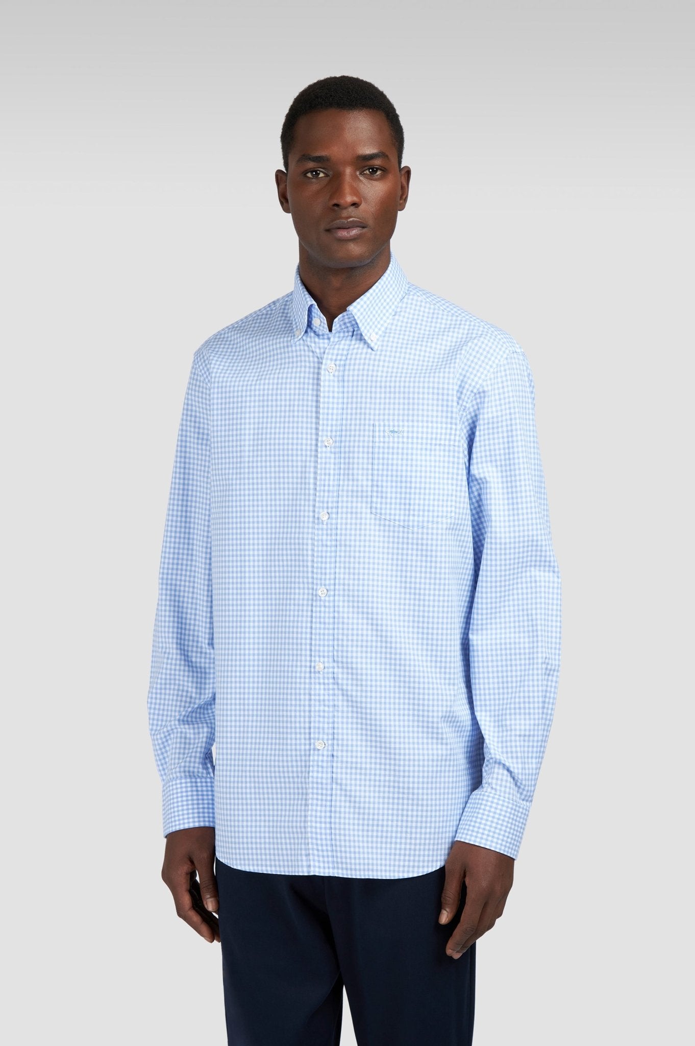 PAUL & SHARK Cotton Check Shirt BLUE CHECK - Henry Bucks