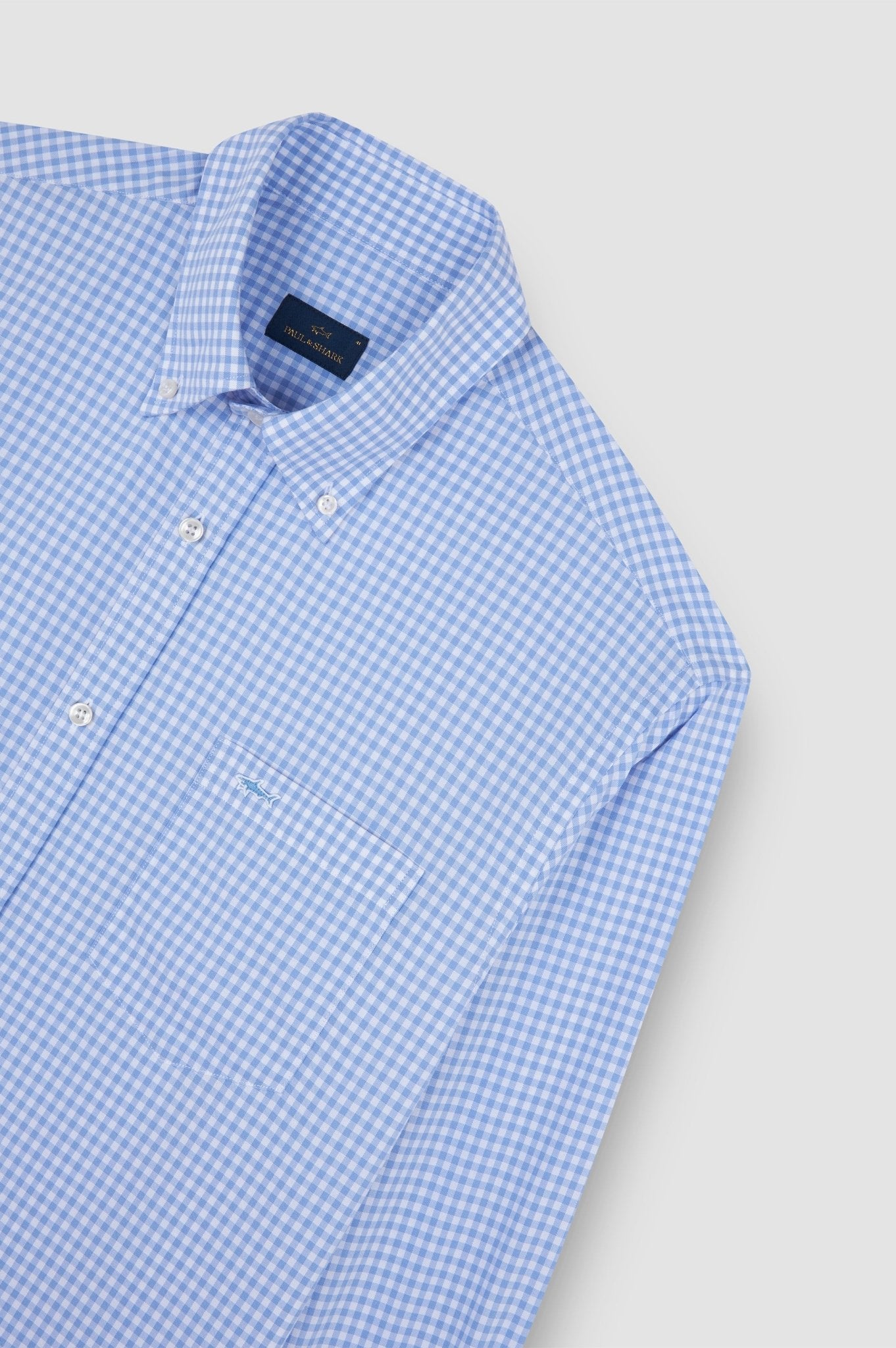 PAUL & SHARK Cotton Check Shirt BLUE CHECK - Henry Bucks