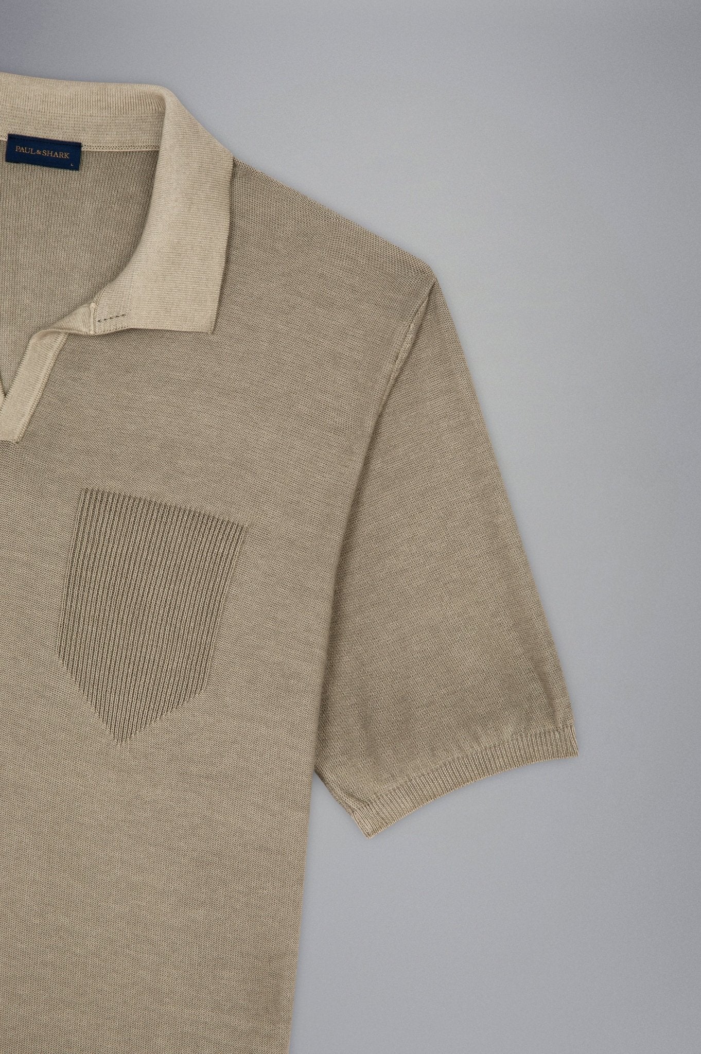 PAUL & SHARK Cotton Knit Skipper Polo ALMOND - Henry Bucks