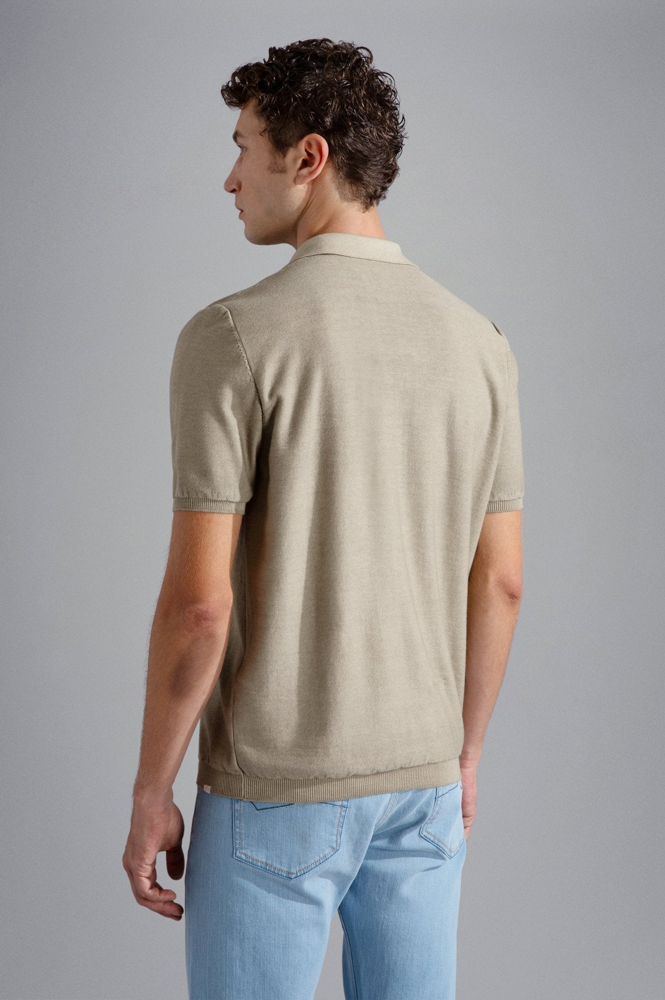 PAUL & SHARK Cotton Knit Skipper Polo ALMOND - Henry Bucks