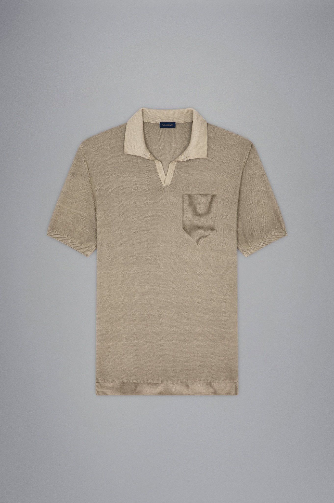 PAUL & SHARK Cotton Knit Skipper Polo ALMOND - Henry Bucks