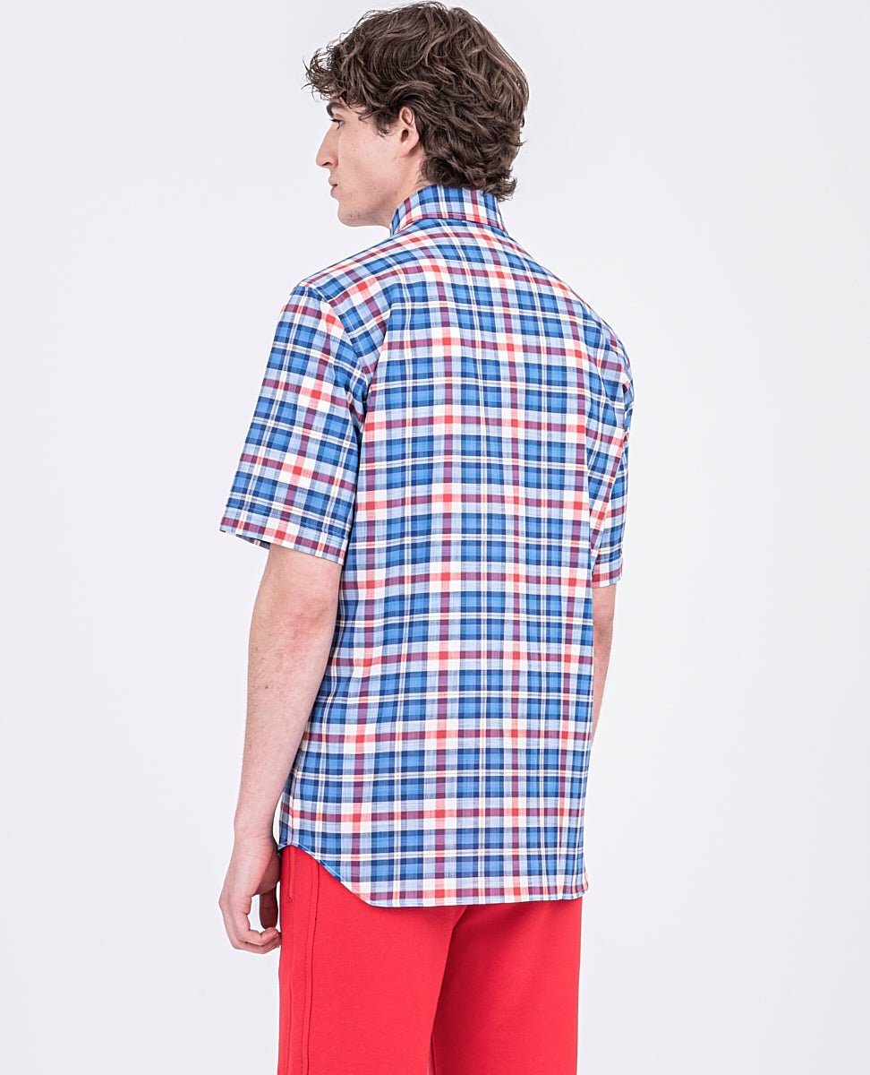 PAUL & SHARK Cotton Malfilè Shirt BLUE CHECK - Henry BucksShirts01SS220004 - BLUCHECK - 38/S