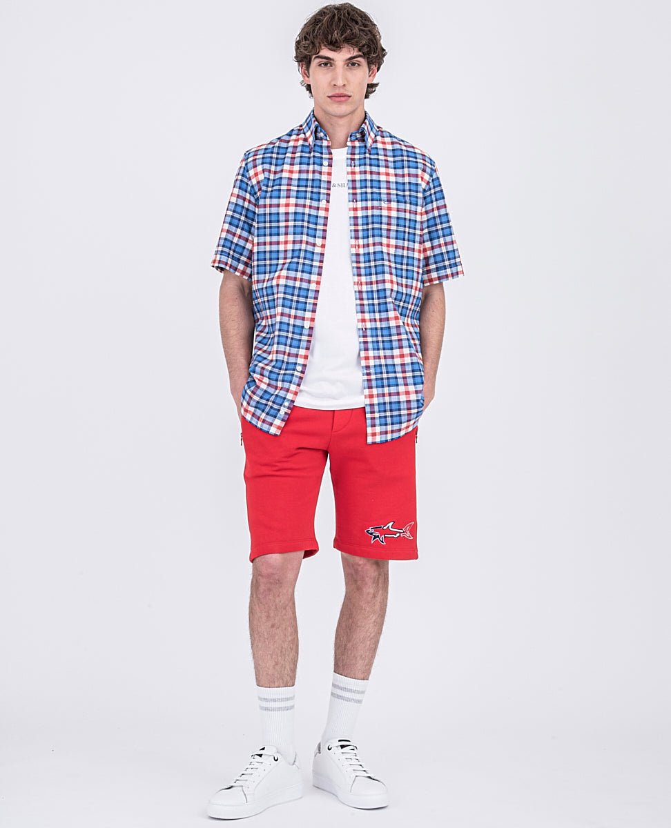 PAUL & SHARK Cotton Malfilè Shirt BLUE CHECK - Henry BucksShirts01SS220004 - BLUCHECK - 38/S