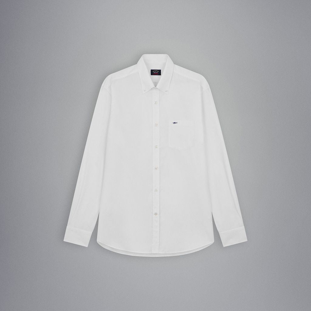 PAUL & SHARK Cotton Oxford Shirt WHITE - Henry Bucks