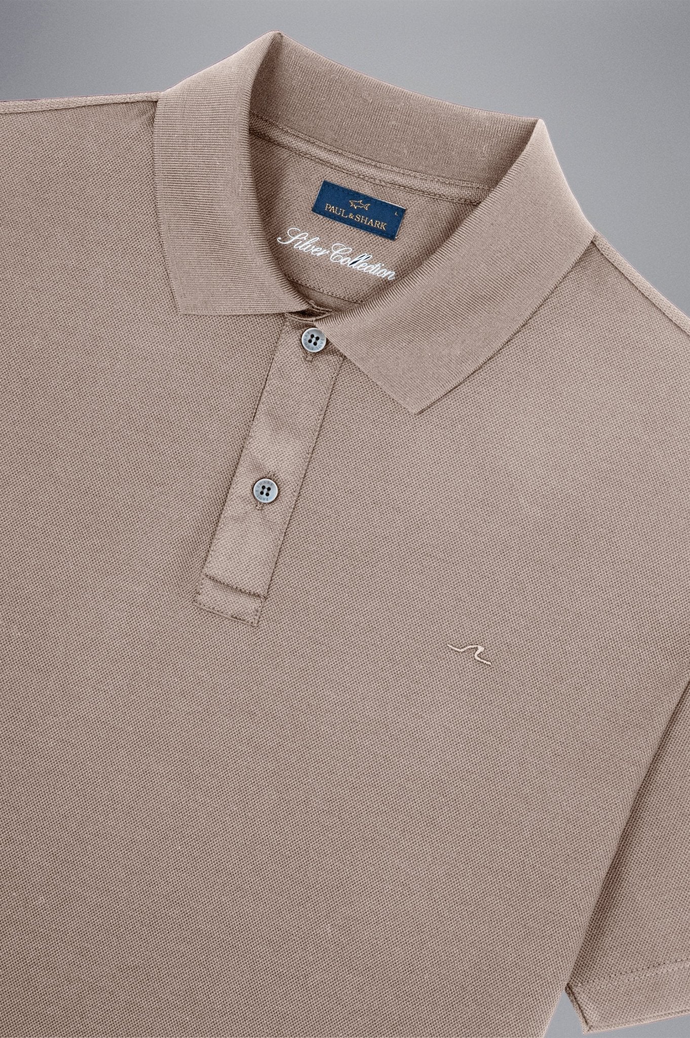 PAUL & SHARK Cotton Pique Polo Shirt ALMOND - Henry Bucks