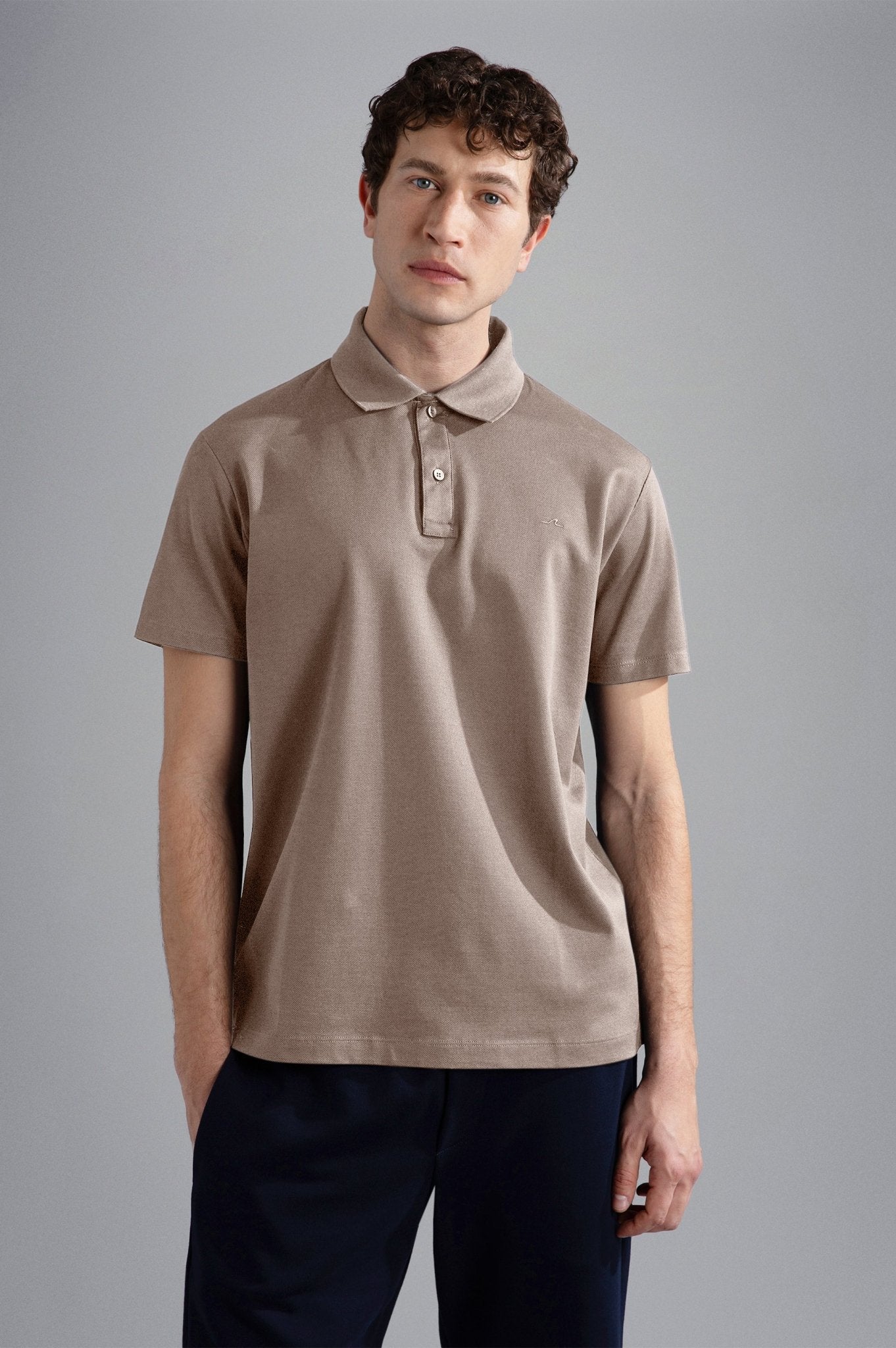 PAUL & SHARK Cotton Pique Polo Shirt ALMOND - Henry Bucks