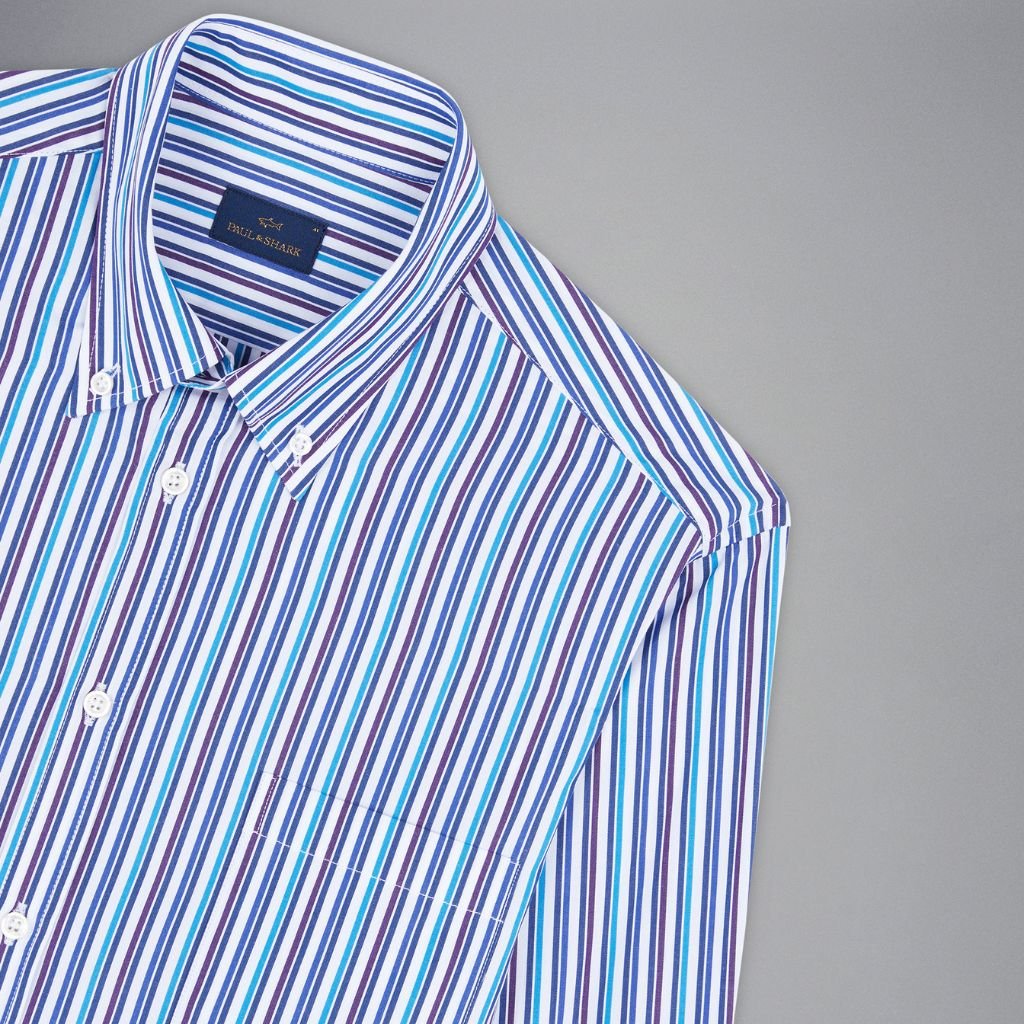 PAUL & SHARK Cotton Shirt MULTI STRIPE - Henry Bucks