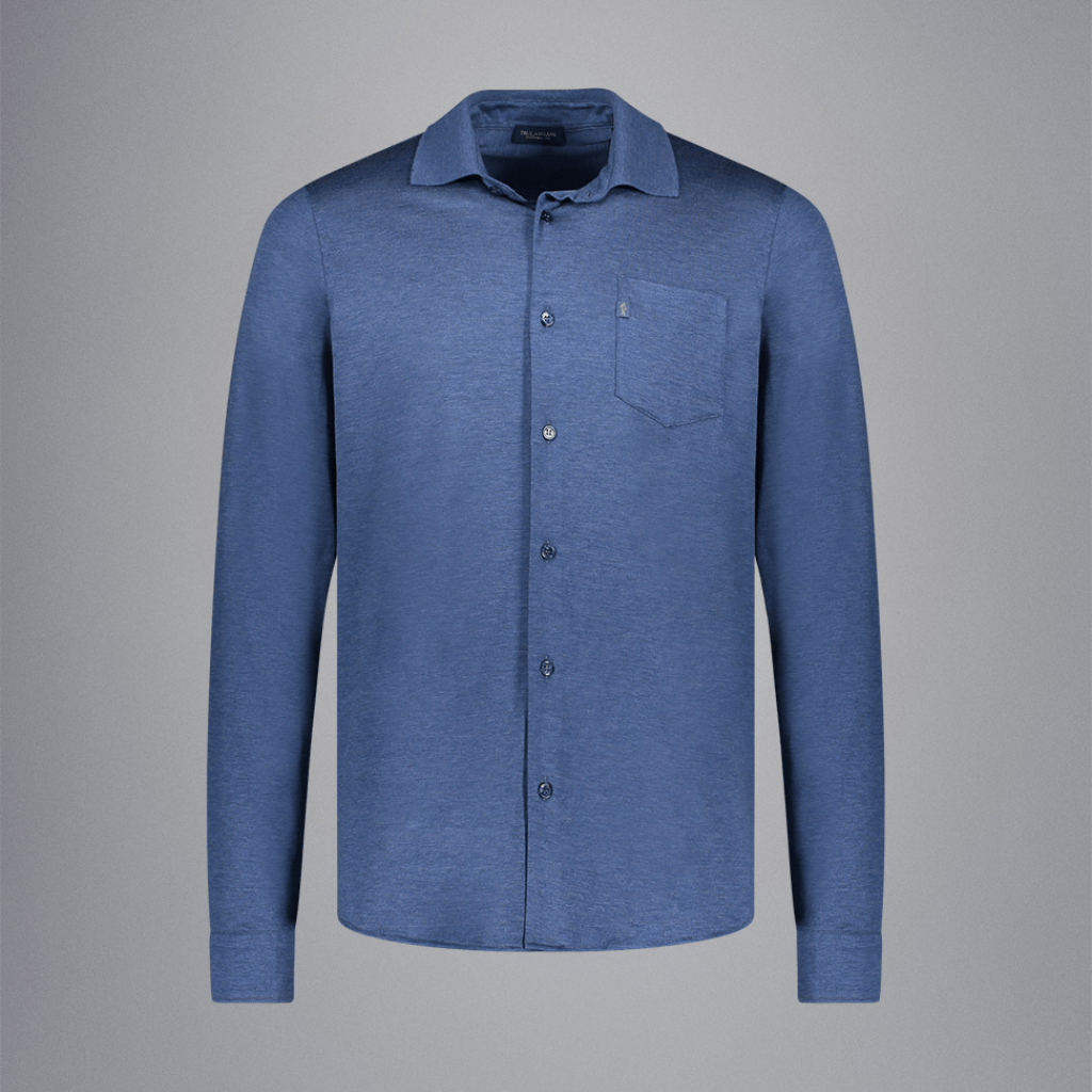 PAUL & SHARK Cotton Silk Button Down Shirt NAVY - Henry Bucks