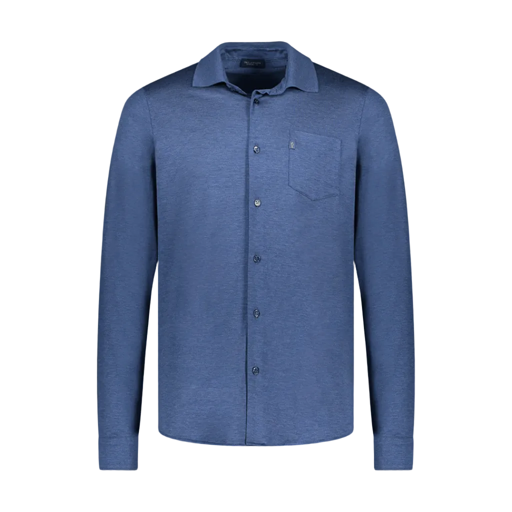 PAUL & SHARK Cotton Silk Button Down Shirt NAVY - Henry Bucks