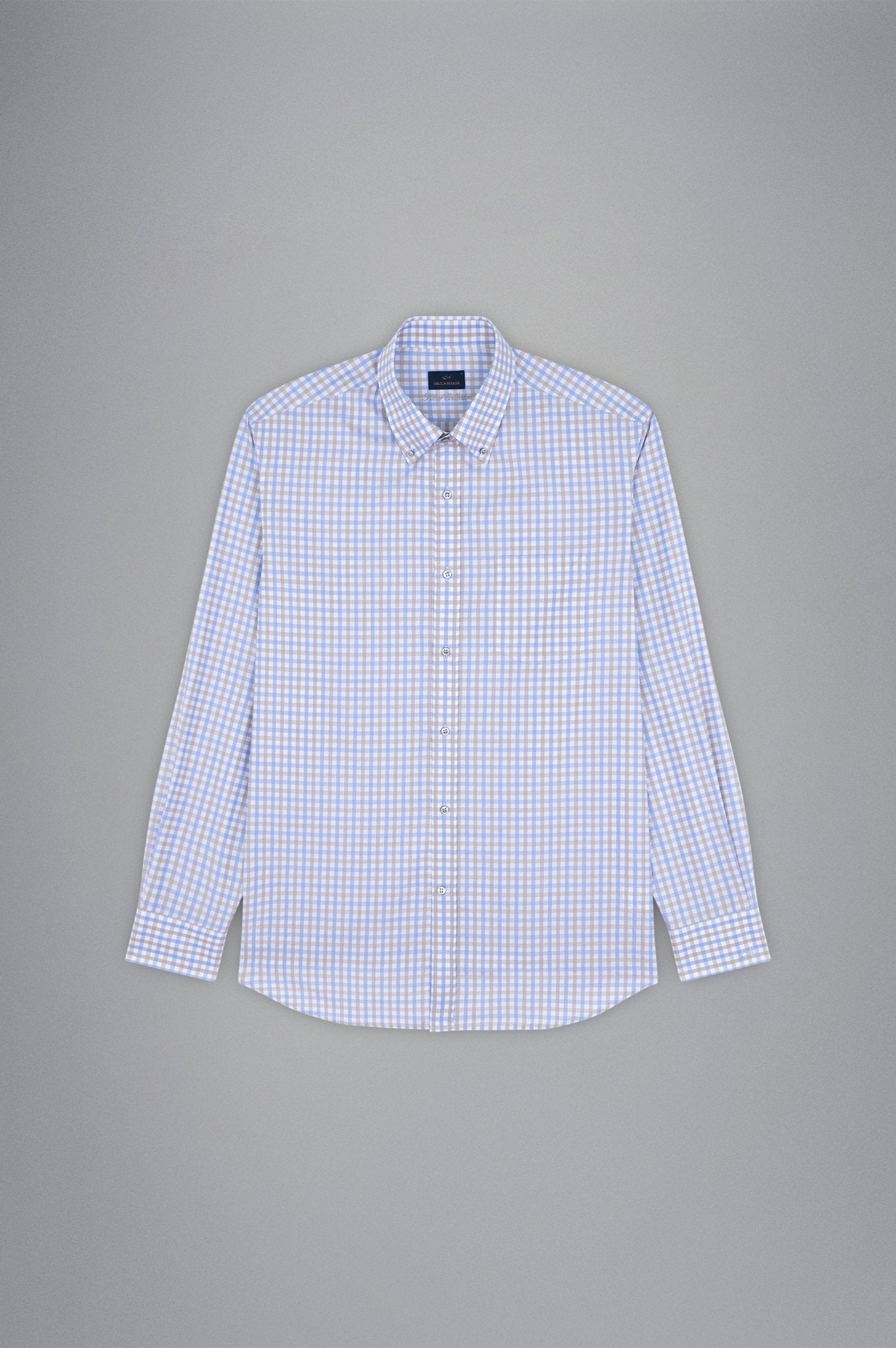 PAUL & SHARK Cotton Twill Long Sleeve Shirt SKY/NATURAL - Henry Bucks