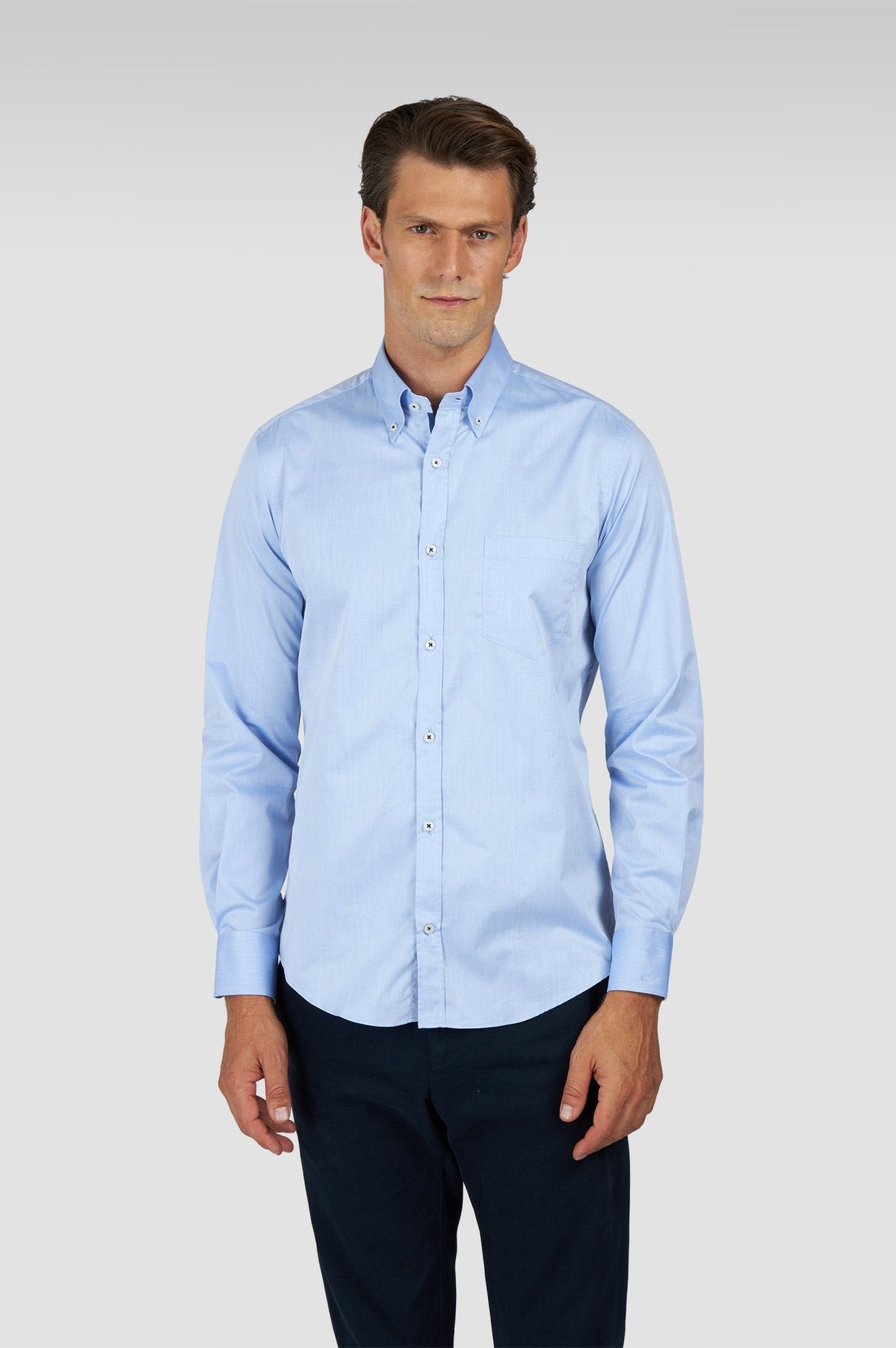 PAUL & SHARK Cotton Twill Shirt LIGHT BLUE - Henry Bucks
