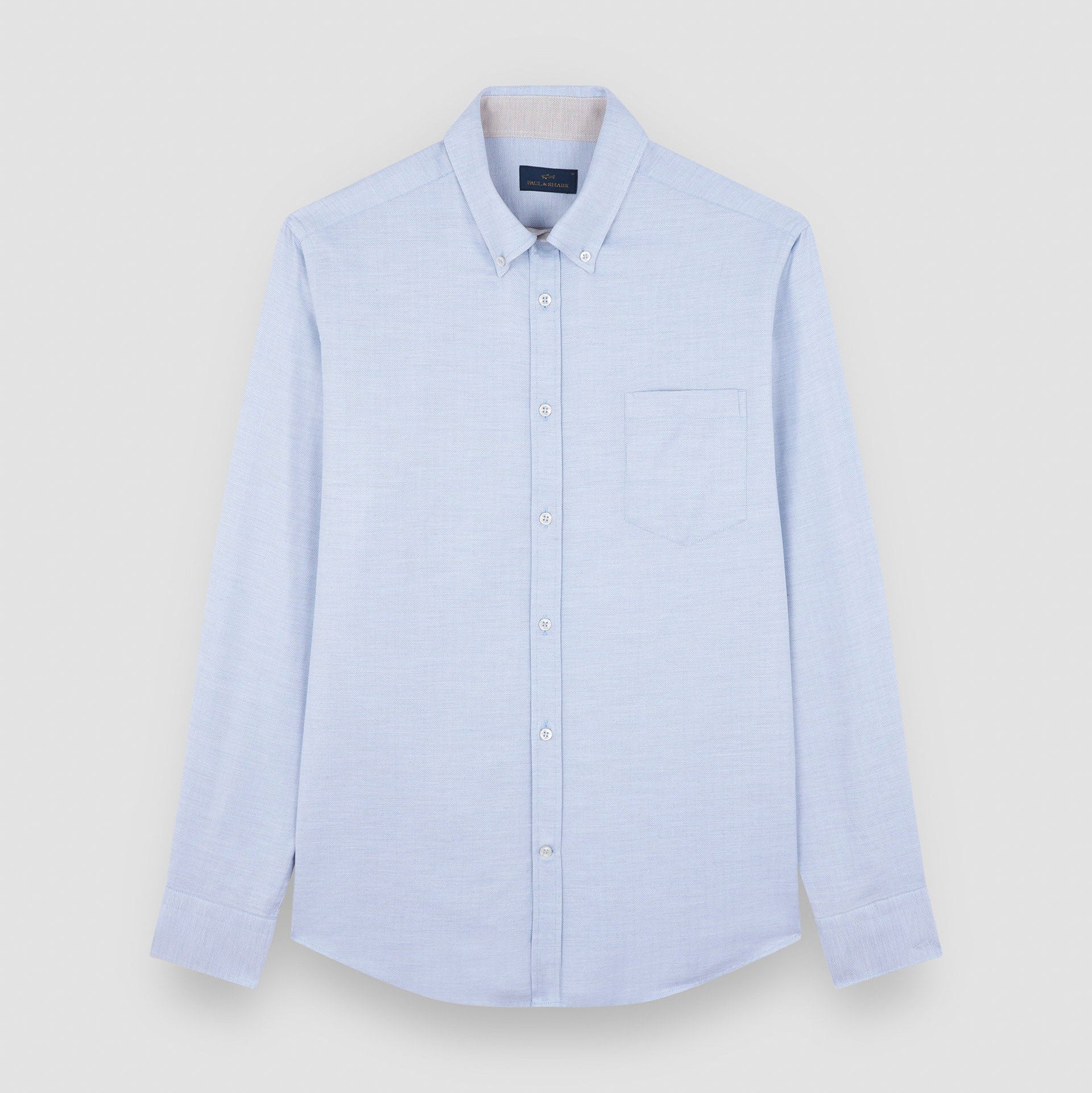 PAUL & SHARK Flannel Cotton Shirt GREY/BROWN - Henry Bucks