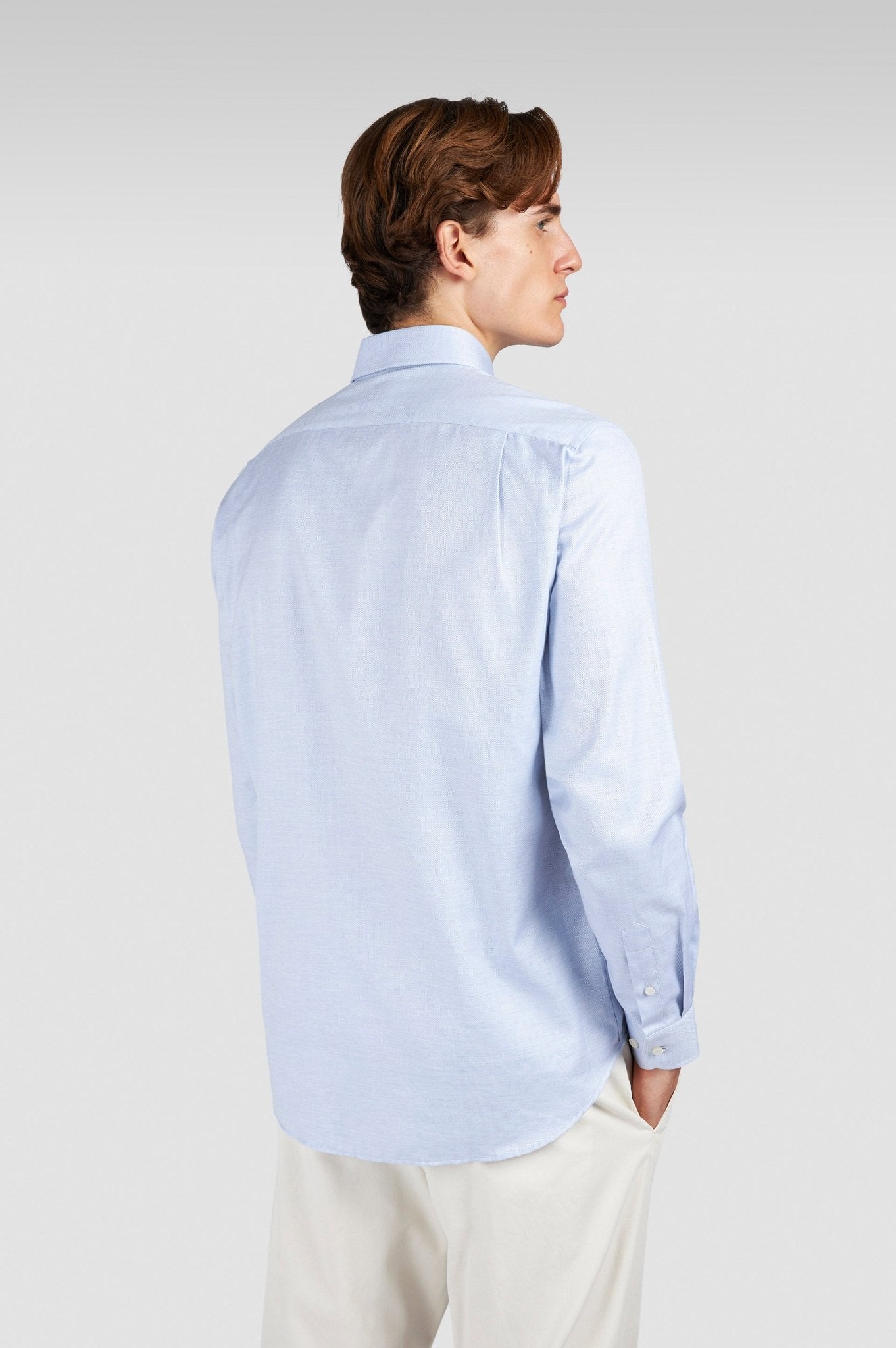 PAUL & SHARK Flannel Cotton Shirt GREY/BROWN - Henry Bucks