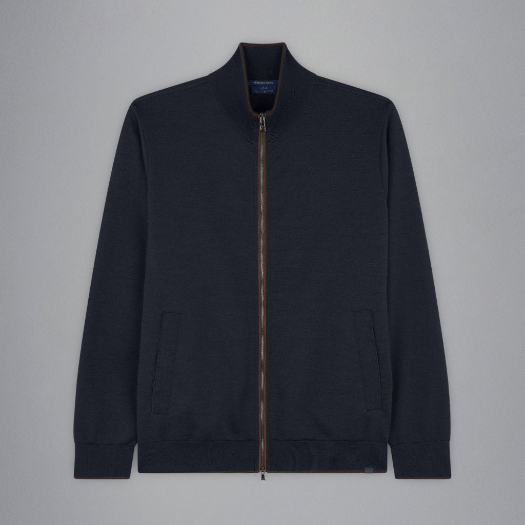PAUL & SHARK Front Zip Sweater NAVY - Henry Bucks
