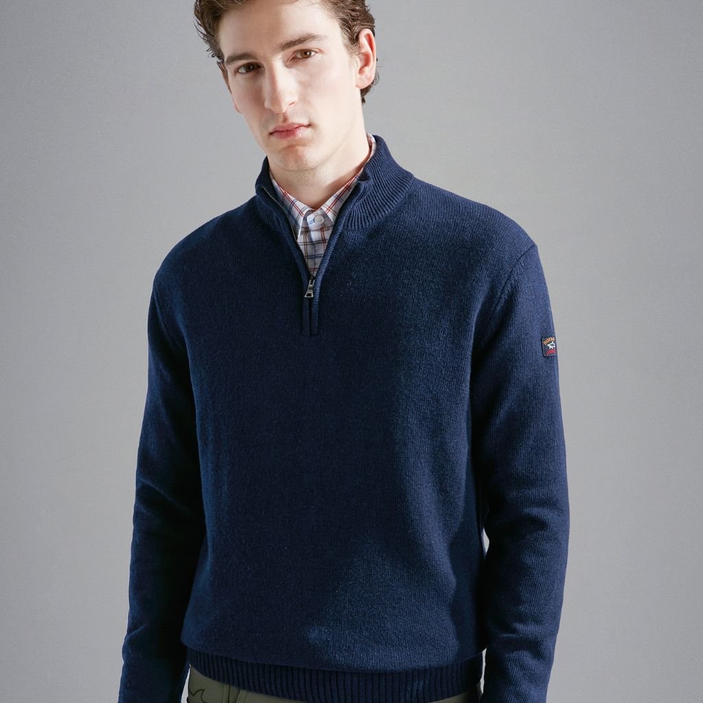 PAUL & SHARK Half Zip Sweater NAVY - Henry Bucks