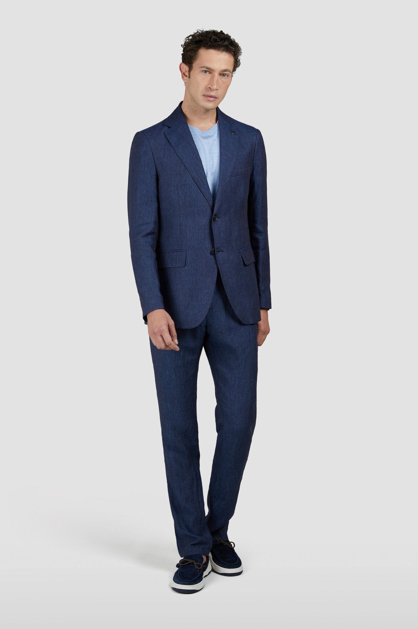 PAUL & SHARK Linen Chino DARK NAVY REG - Henry Bucks