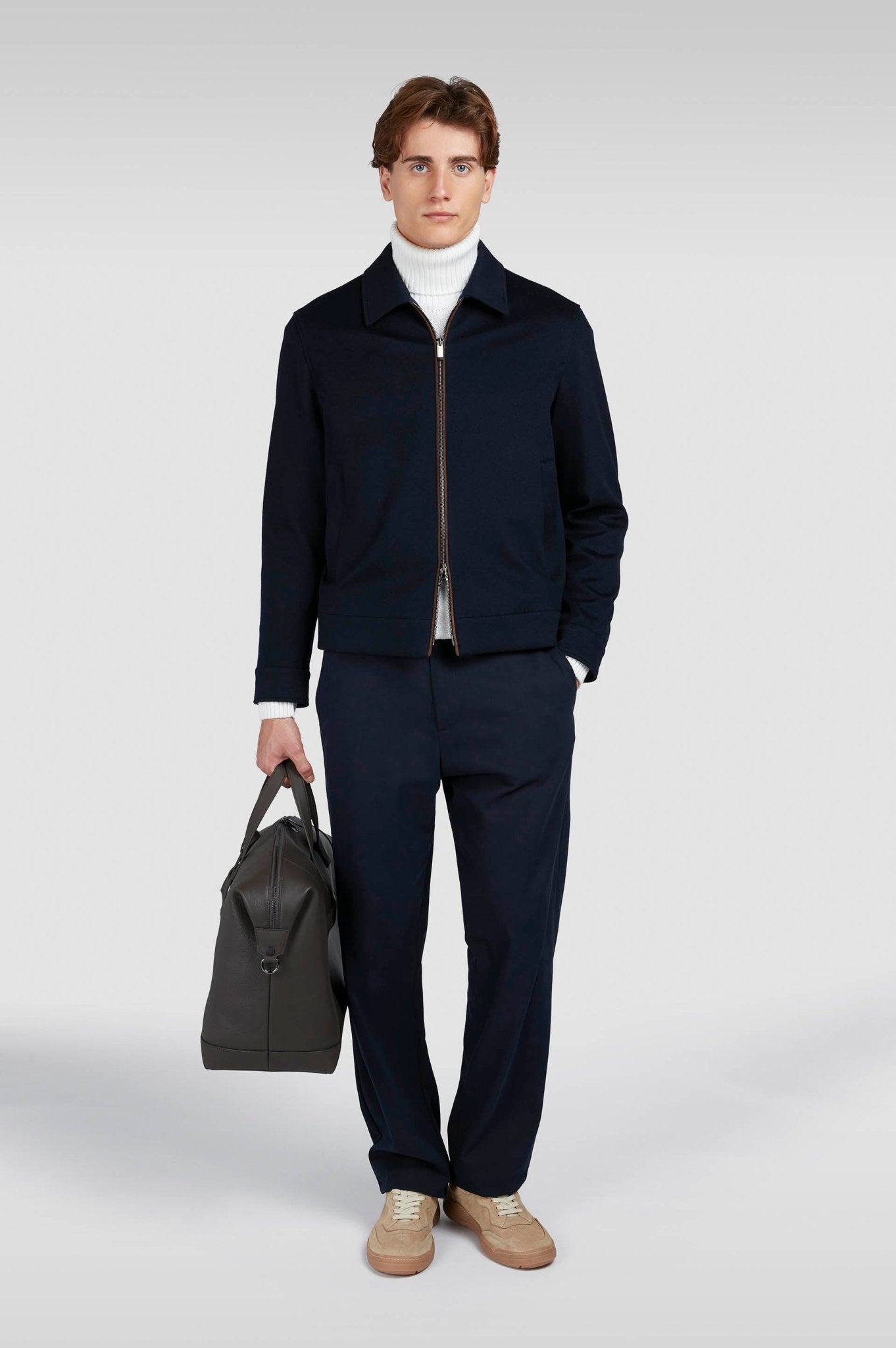 PAUL & SHARK Loro Piana Cashmere Blouson NAVY - Henry Bucks