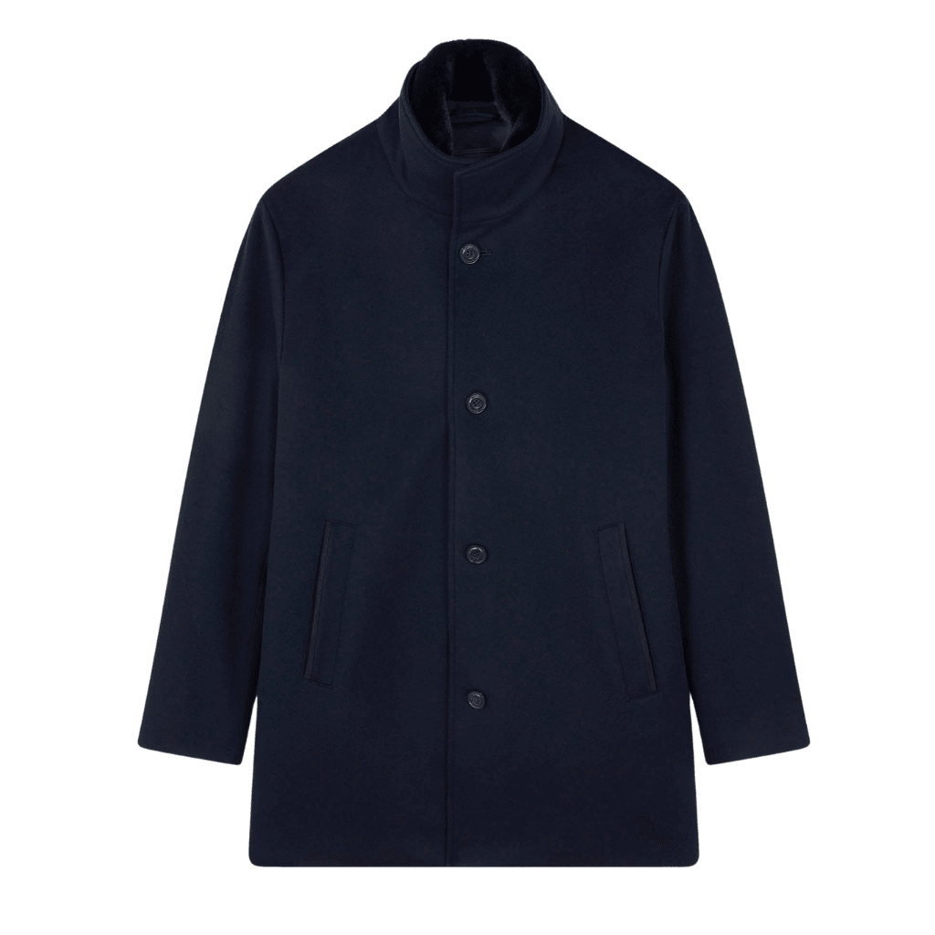 PAUL & SHARK Loro Piana Cashmere Car Coat NAVY - Henry Bucks