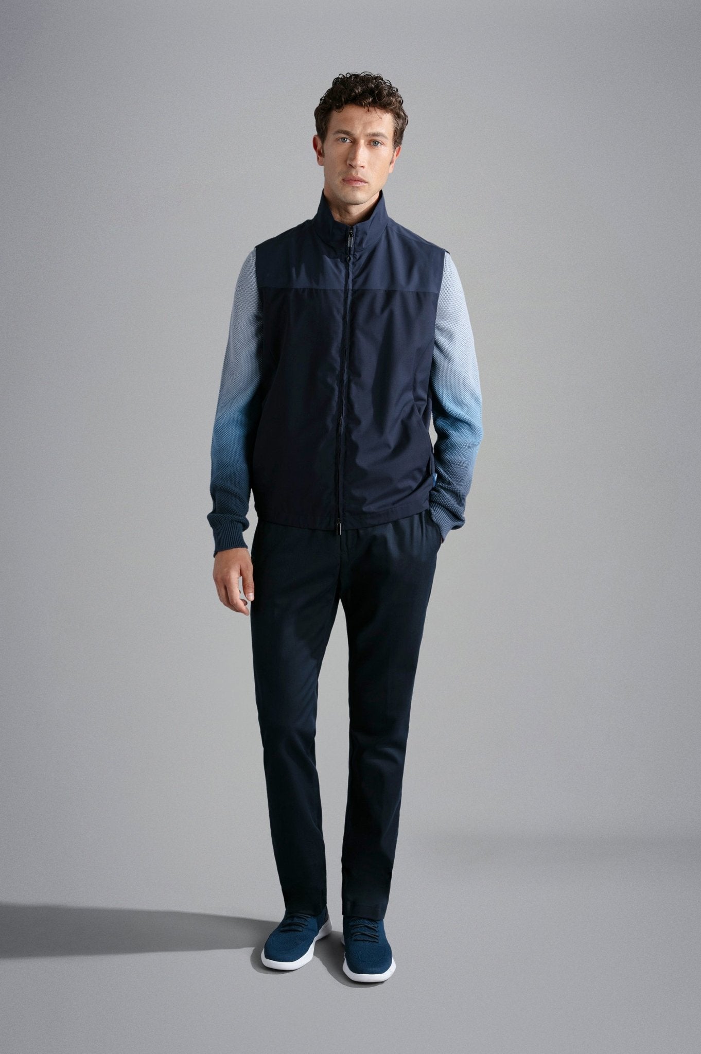 PAUL & SHARK Loro Piana Storm System Wool/Silk Vest NAVY REG - Henry BucksCasual Jackets64SS240007 - NAVY - R - SM