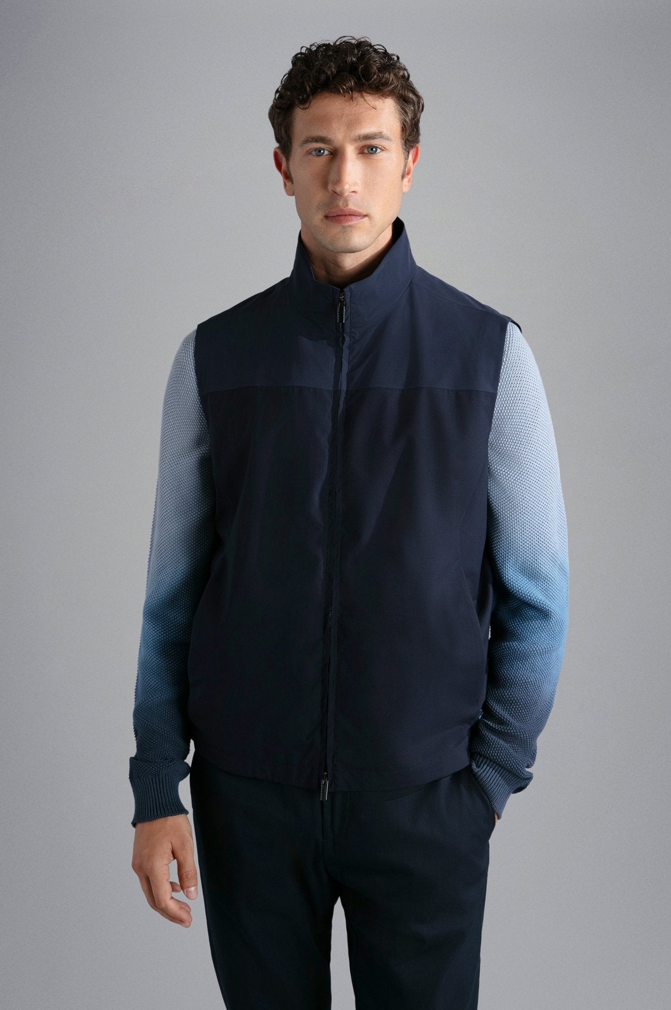 PAUL & SHARK Loro Piana Storm System Wool/Silk Vest NAVY REG - Henry BucksCasual Jackets64SS240007 - NAVY - R - SM