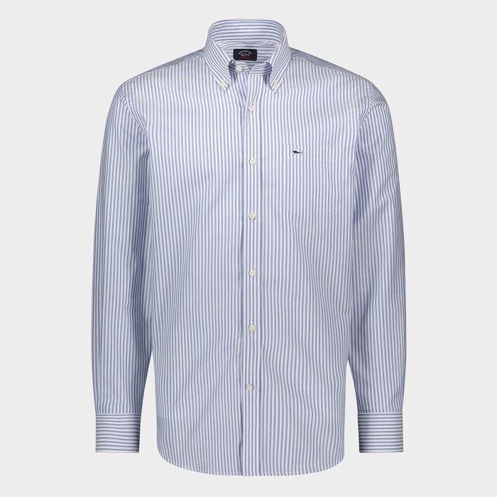 PAUL & SHARK Oxford Stripe Shirt BLUE/WHITE - Henry BucksShirts38COP3006 - BLWT - 39