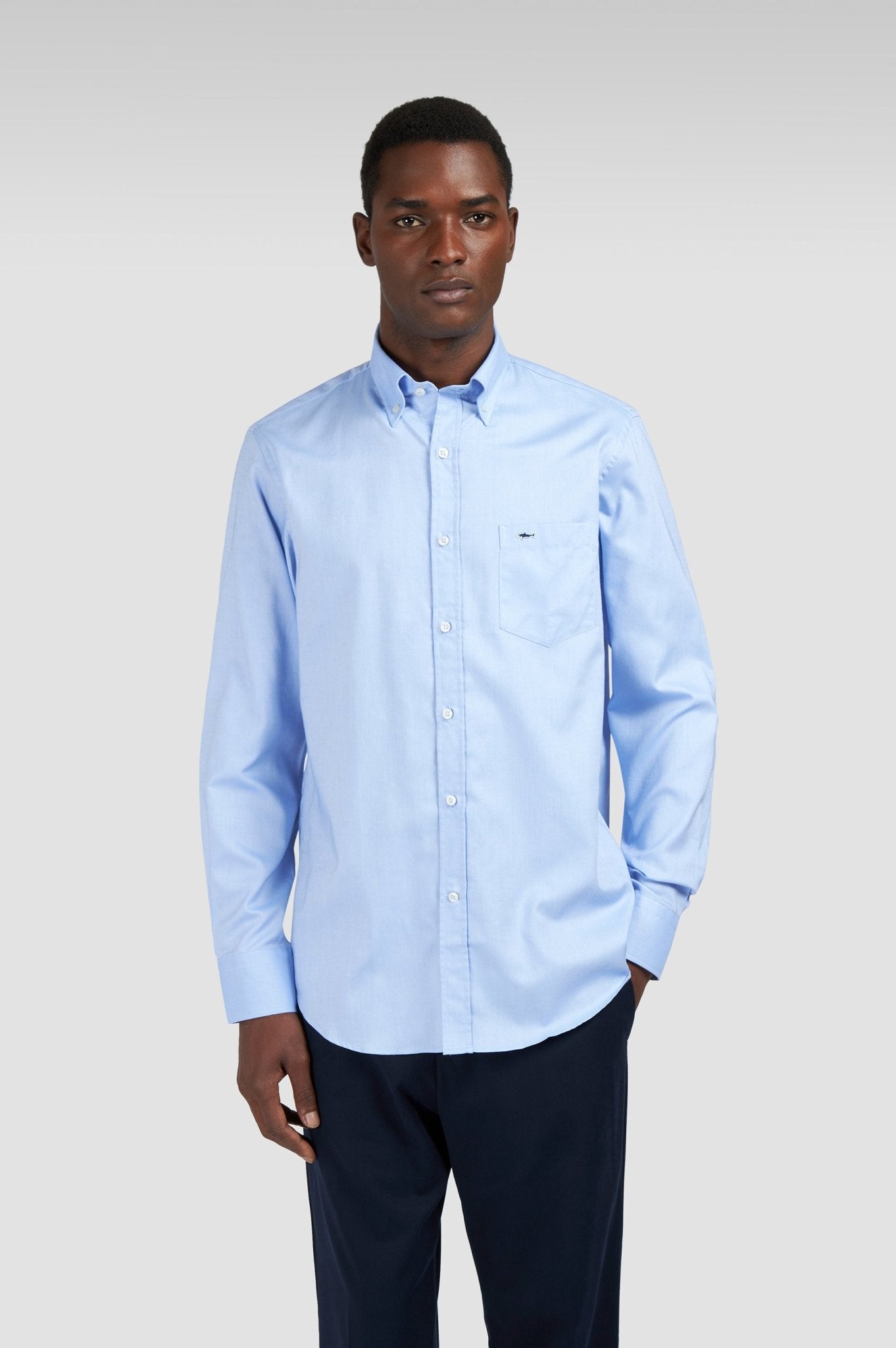 PAUL & SHARK Plain Cotton Shirt SKY - Henry Bucks