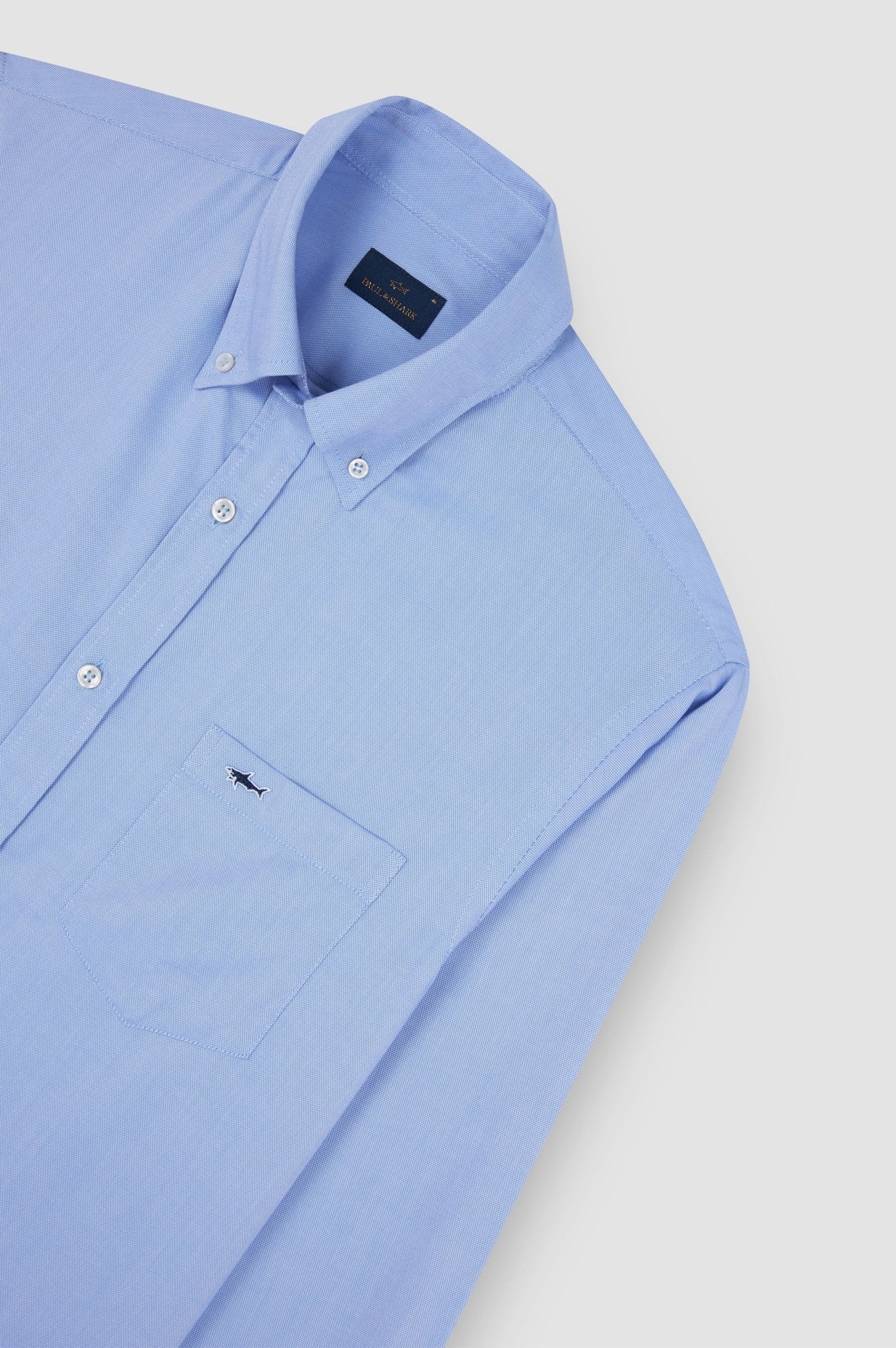 PAUL & SHARK Plain Cotton Shirt SKY - Henry Bucks