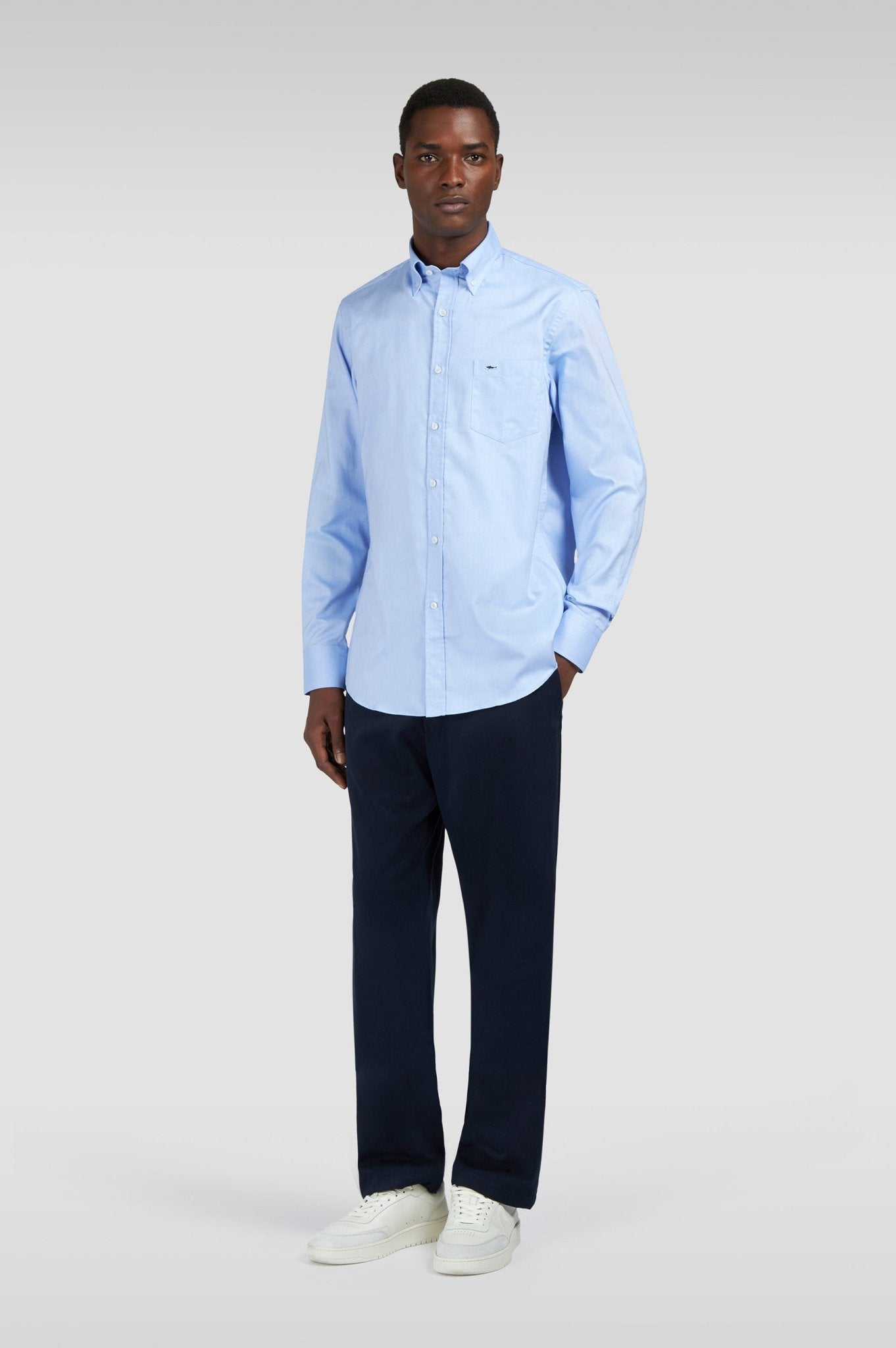 PAUL & SHARK Plain Cotton Shirt SKY - Henry Bucks
