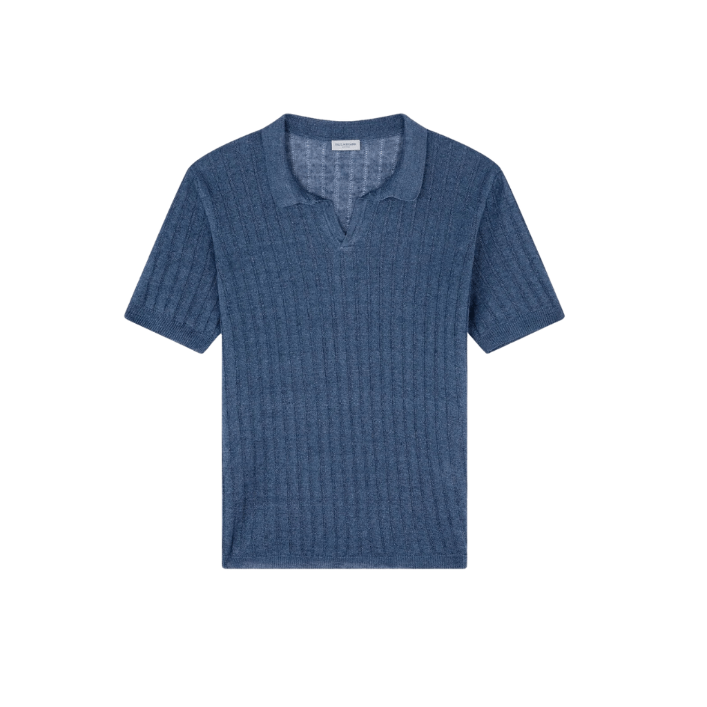PAUL & SHARK Ribbed Knitskipper Polo INDIGO - Henry Bucks