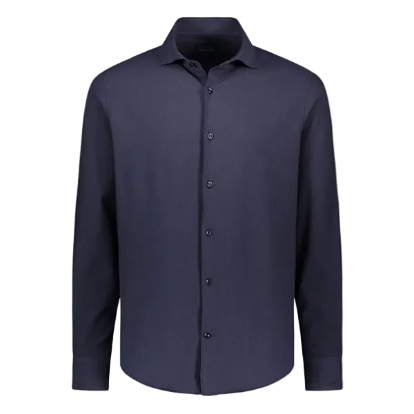 PAUL & SHARK Seersucker Cotton Shirt NAVY