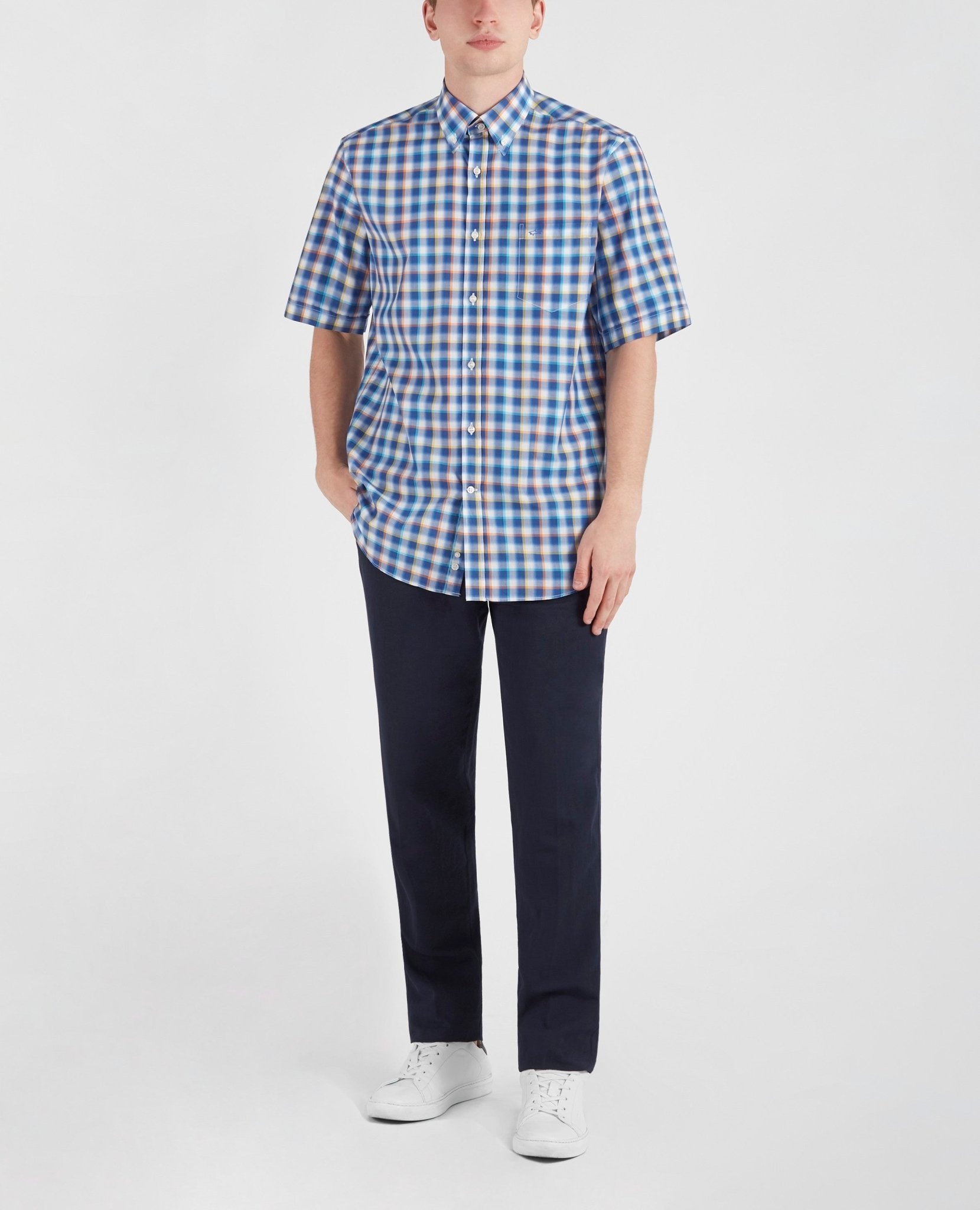 PAUL & SHARK Short Sleeve Check Shirt MULTI - Henry BucksShirts05SS213287 - MULTI - 38/S